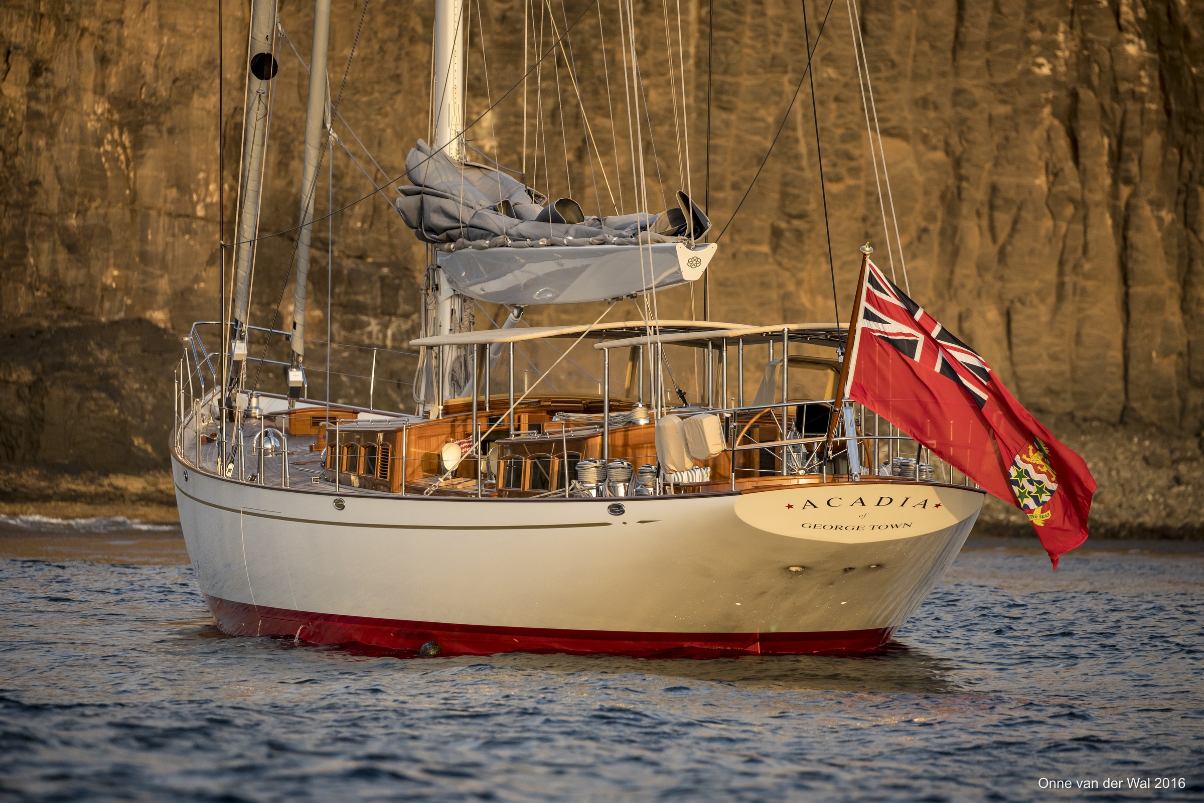Registered in the Cayman Islands, Acadia was designed to be as comfortable for cruising with friends and family as it is racing in superyacht regattas. After decorating multiple homes on terra firma for these clients, Baton Rouge interior designer Colleen Waguespack was called upon to play an integral role in the interior styling of this 90-foot yacht, which was launched in late 2016. Photos by Onne Van Der Wal.