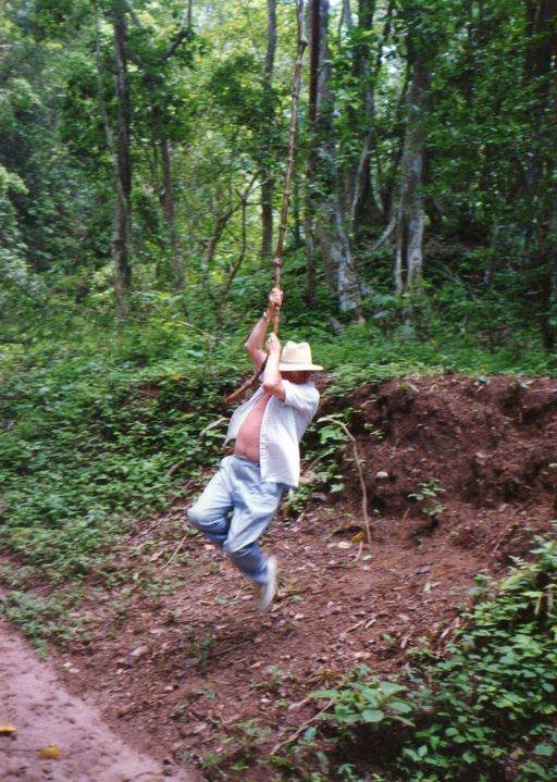 Pire in the jungles of Puerto Vallarta, no doubt fleeing one of the infamously vicious Mexican jungle crocodiles.