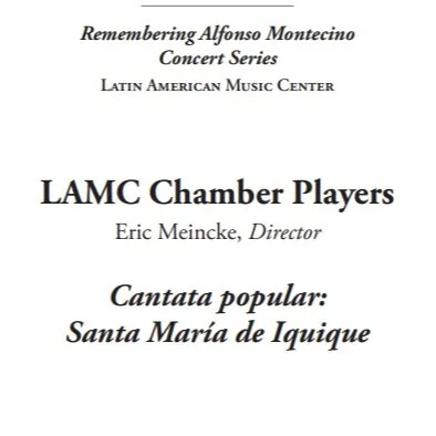 Latin American Music Center: Santa Maria de Iquique