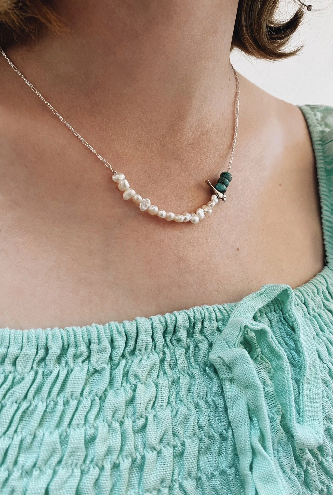 BLUEBIRD FETISH NECKLACE