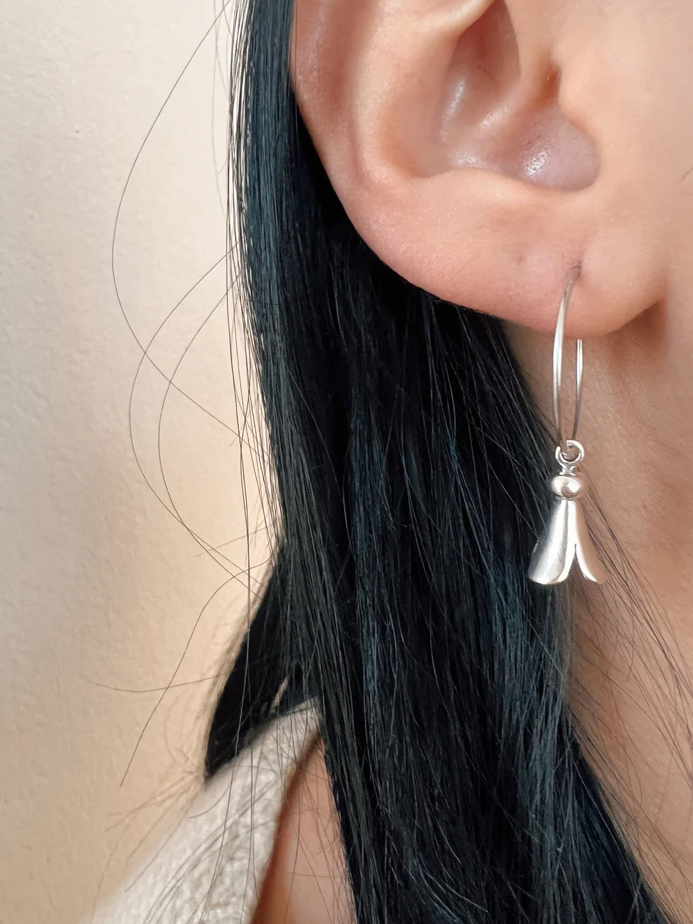 Squash Blossom Hoop Earrings — DINEH JEWELRY