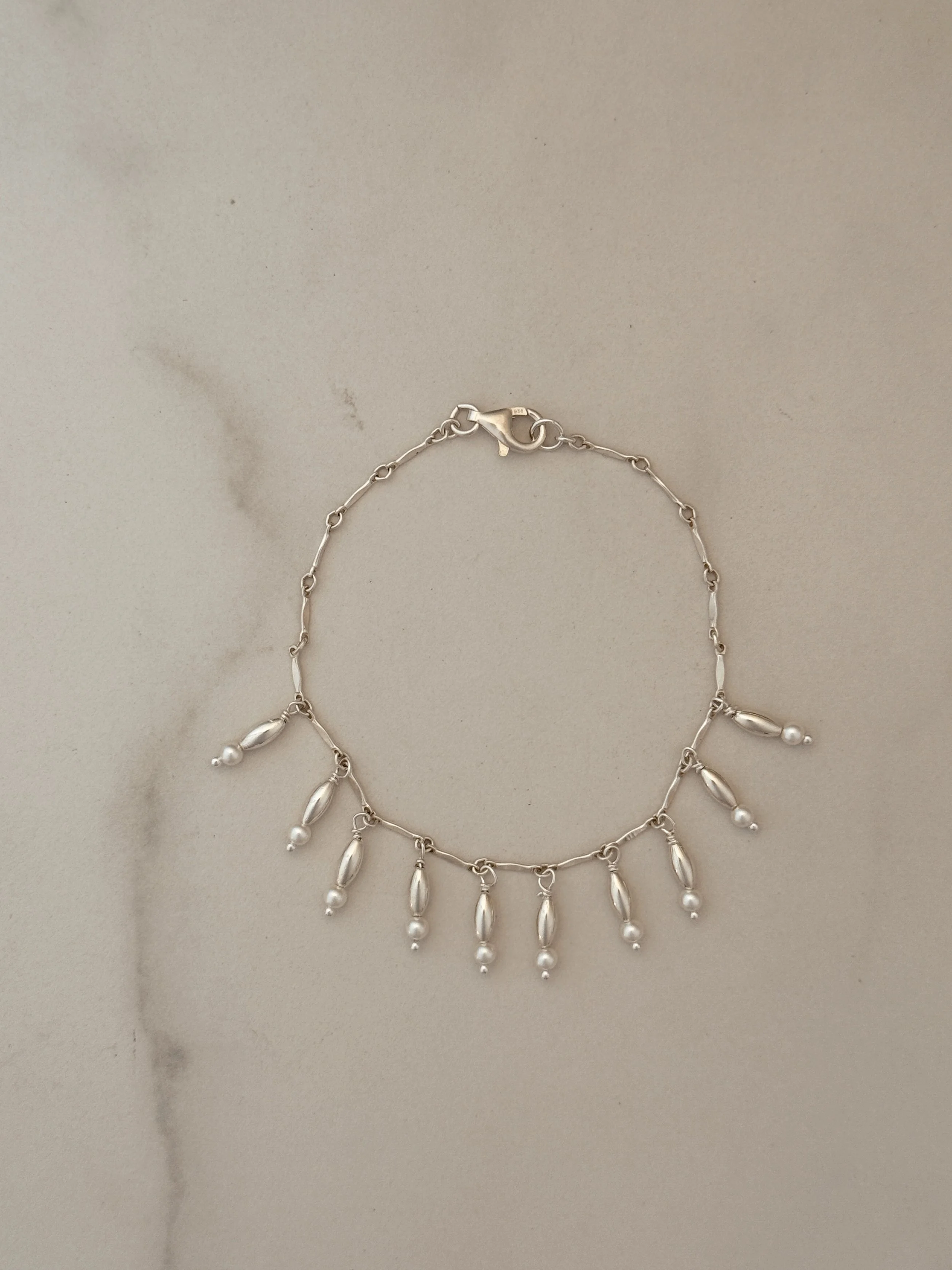 Mini Melon Bead Bracelet with Seed Pearls