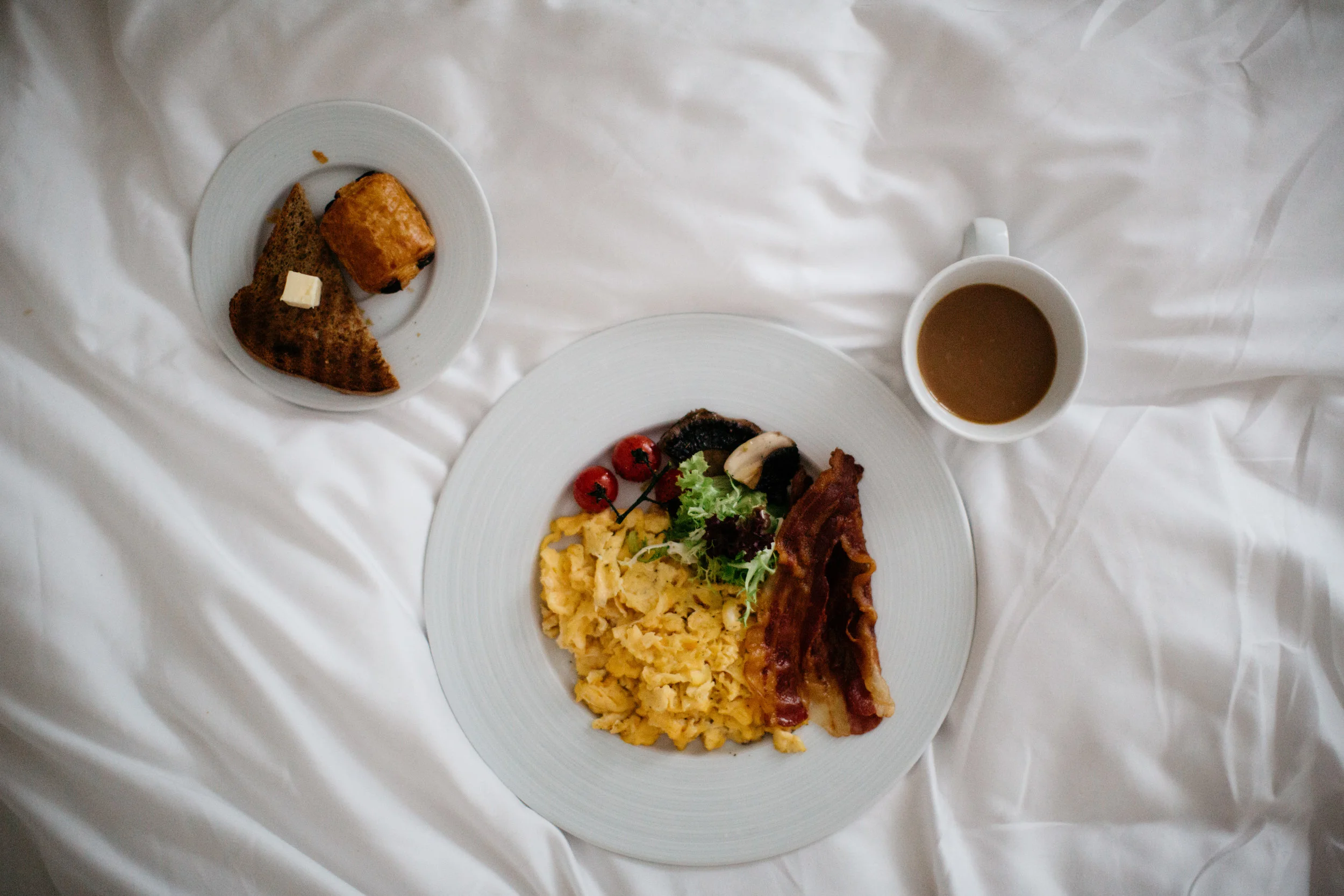 This breakfast makes me feel calm. Amos grew sick for the first time while we were on this trip. Between his sickness and an eight-hour timezone change, while he did well, mama had some sleepless nights. This breakfast was enjoyed while Justin had Amos for an hour that morning. I just laid in bed and drank an entire pot of coffee, all of the food on my plate and every single pastry that was sent our way. Truly, we left this place feeling closer to one another, restored physically and looking forward to our next stay.