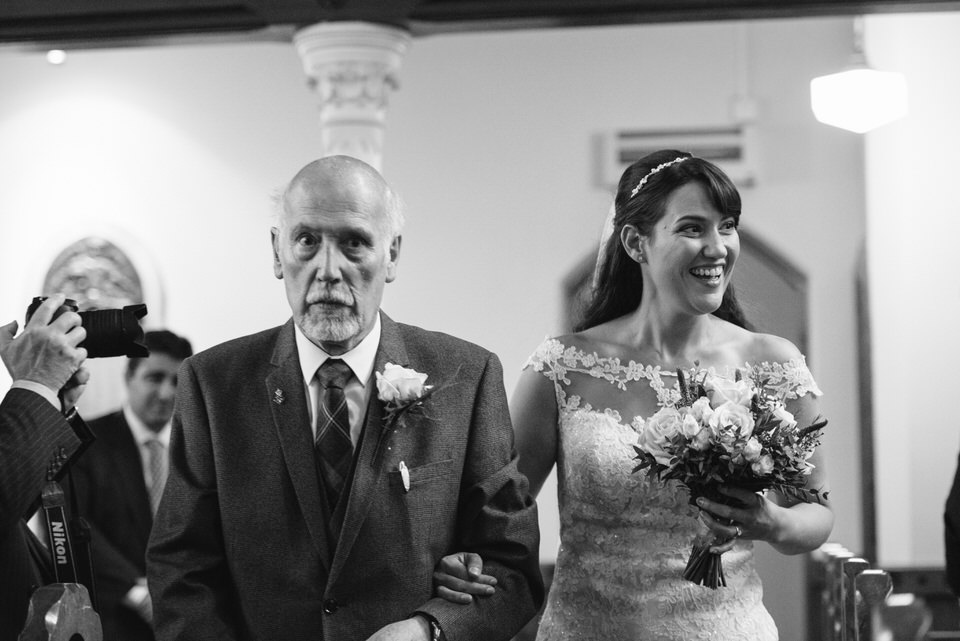 Bride and father aisle
