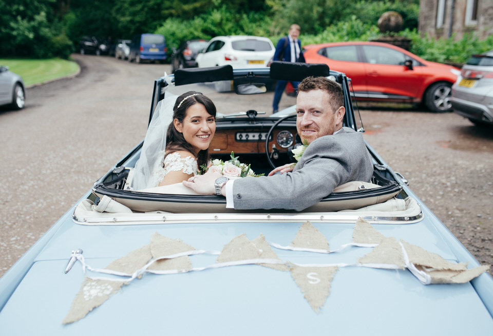 Wedding convertable car