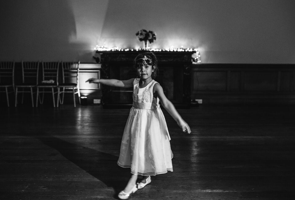 Flower girl dancing