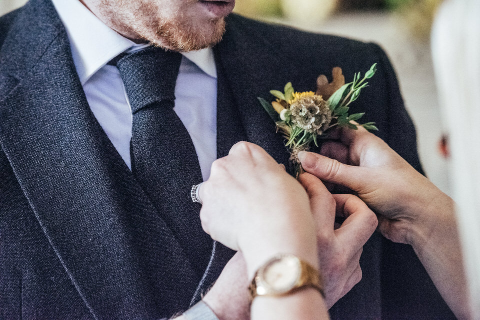 Scottish wedding buttonhole 