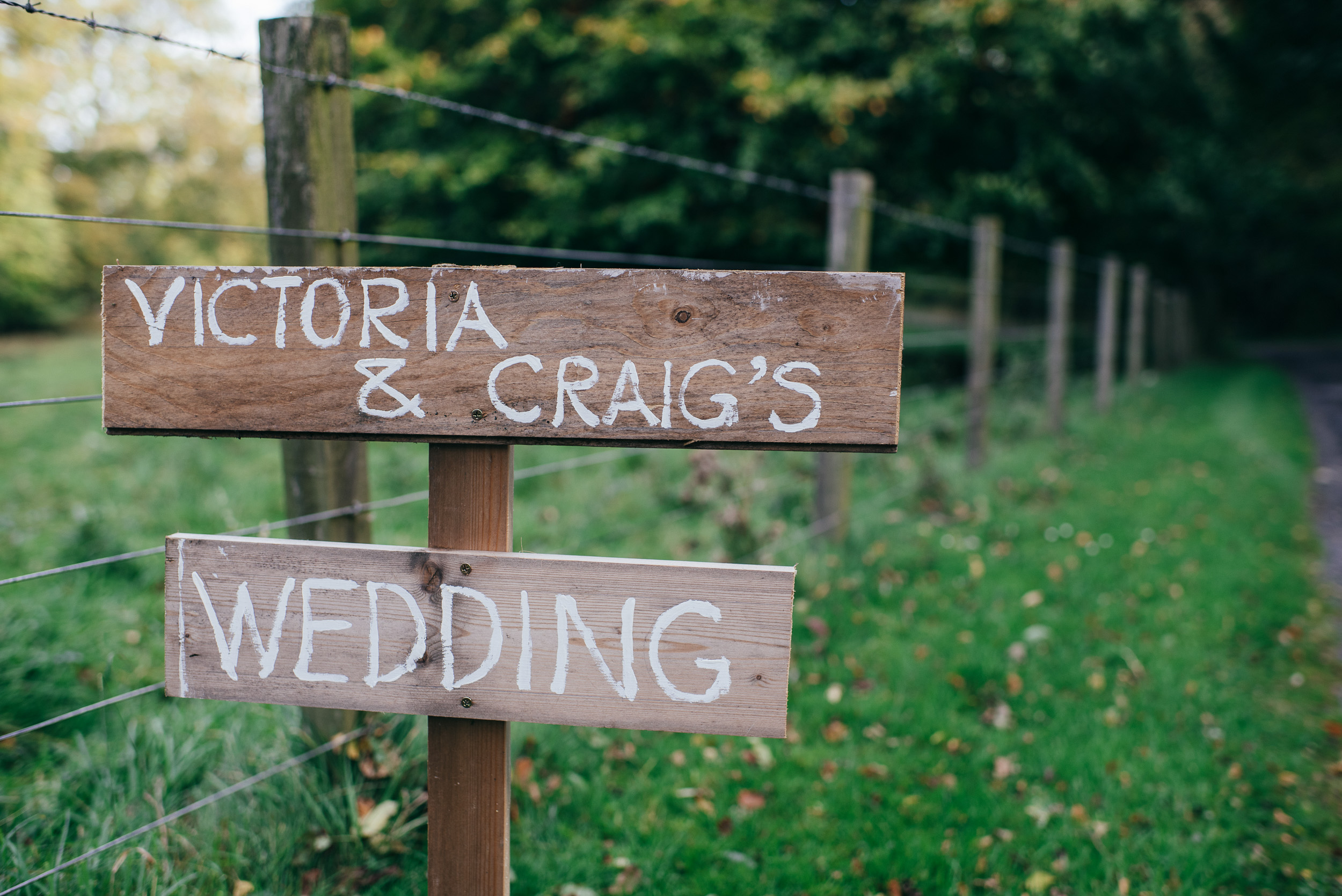 DIY wedding sign