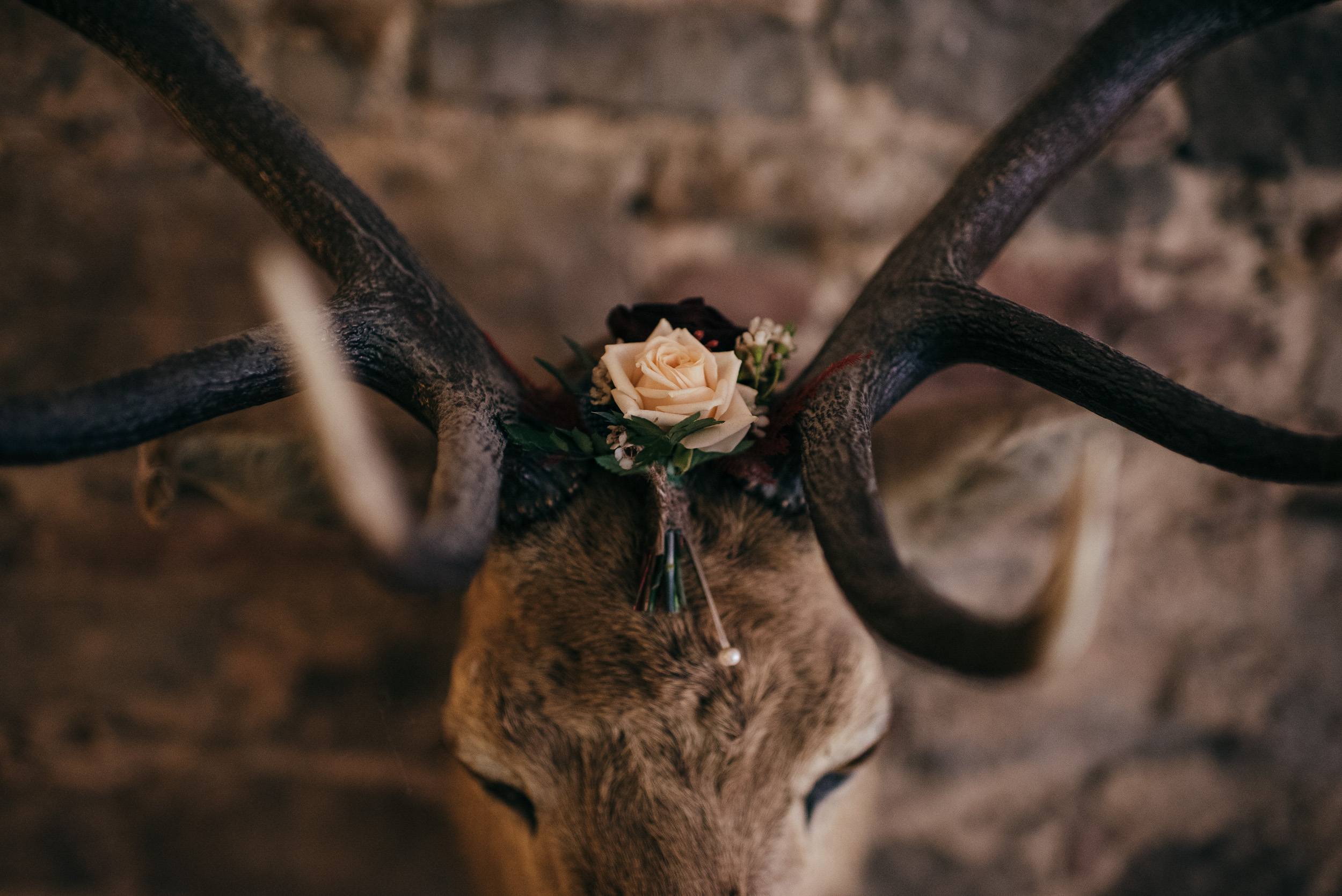 Autumn wedding button hole