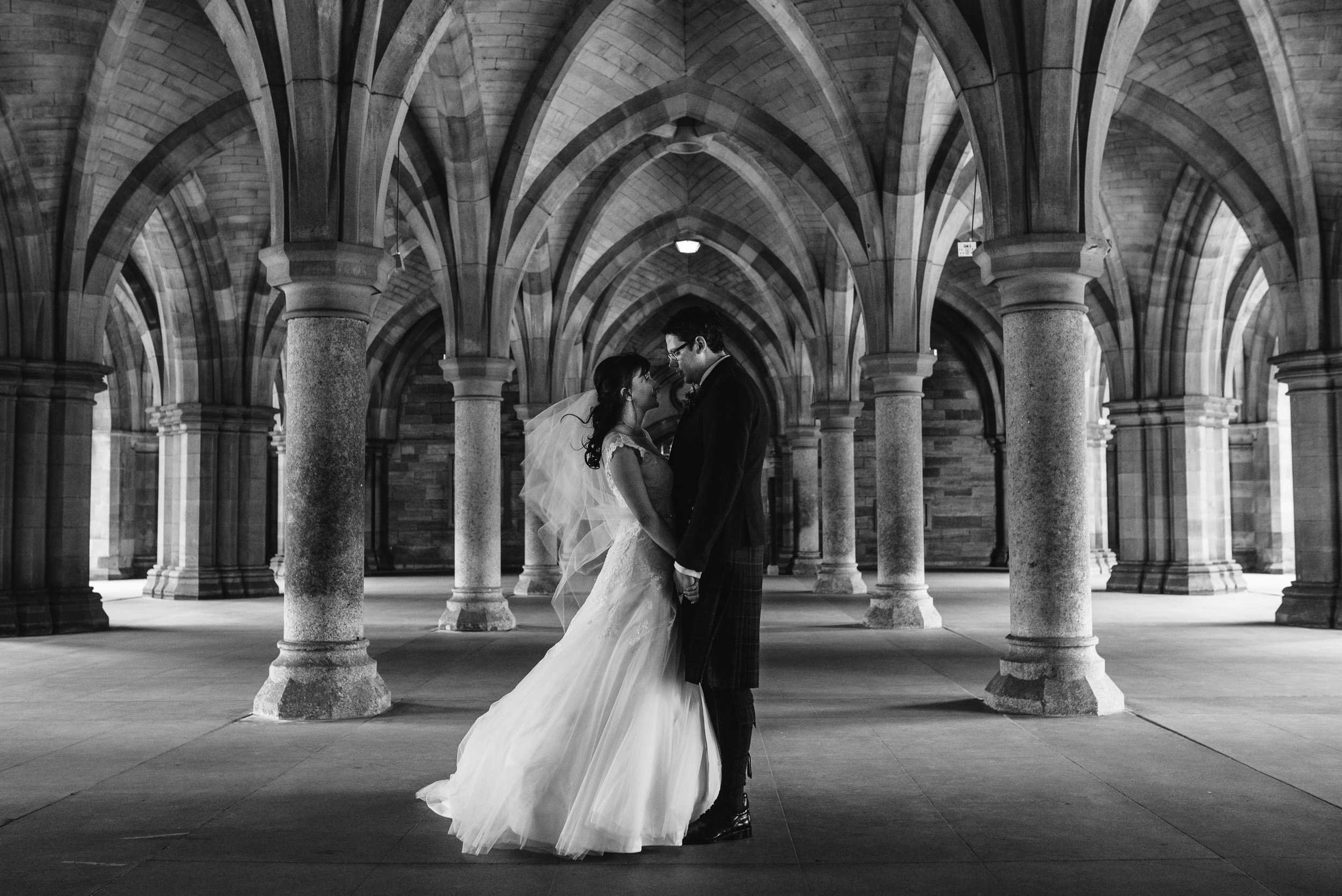 Glasgow University Cloisters Wedding