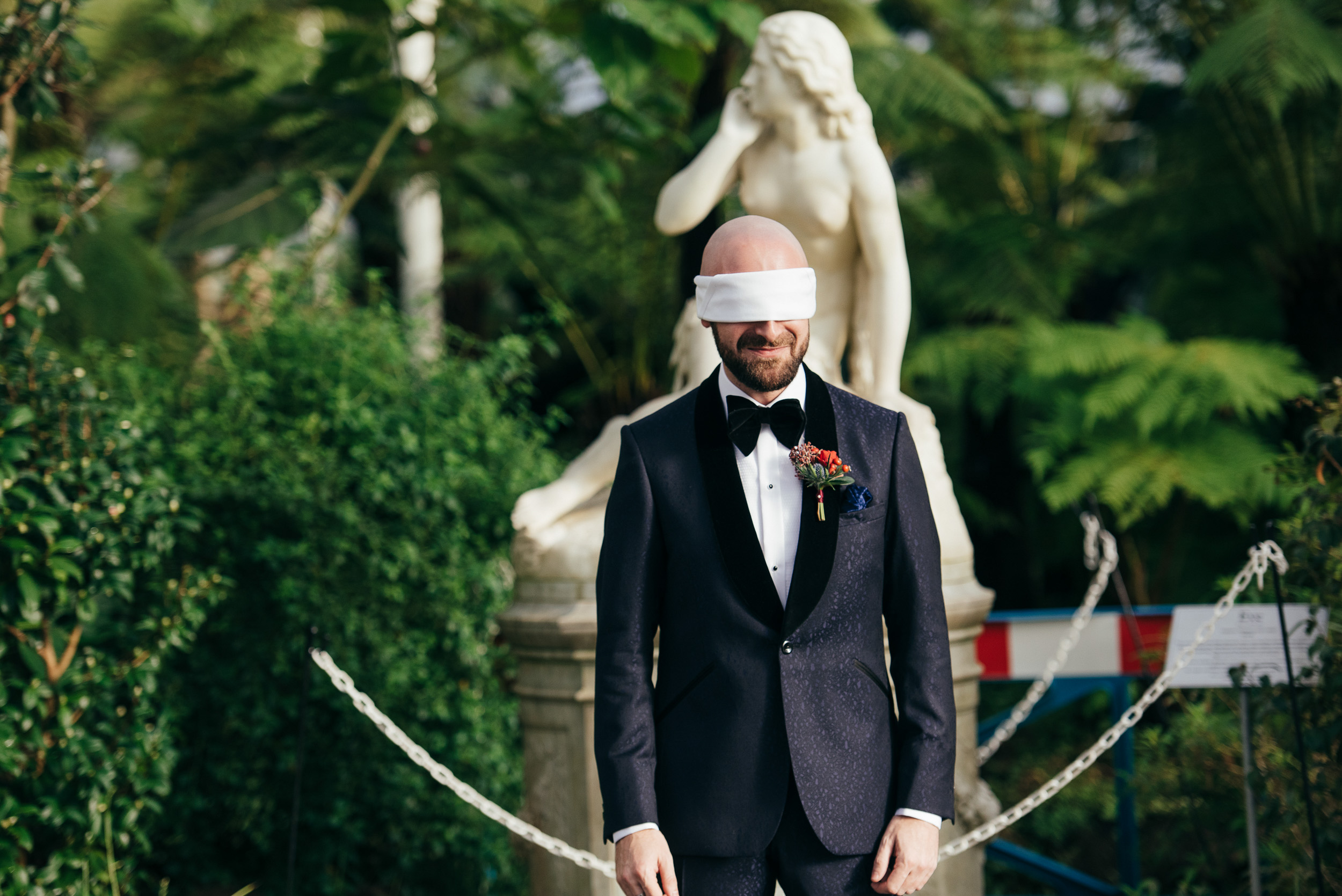 Jewish first look blindfold
