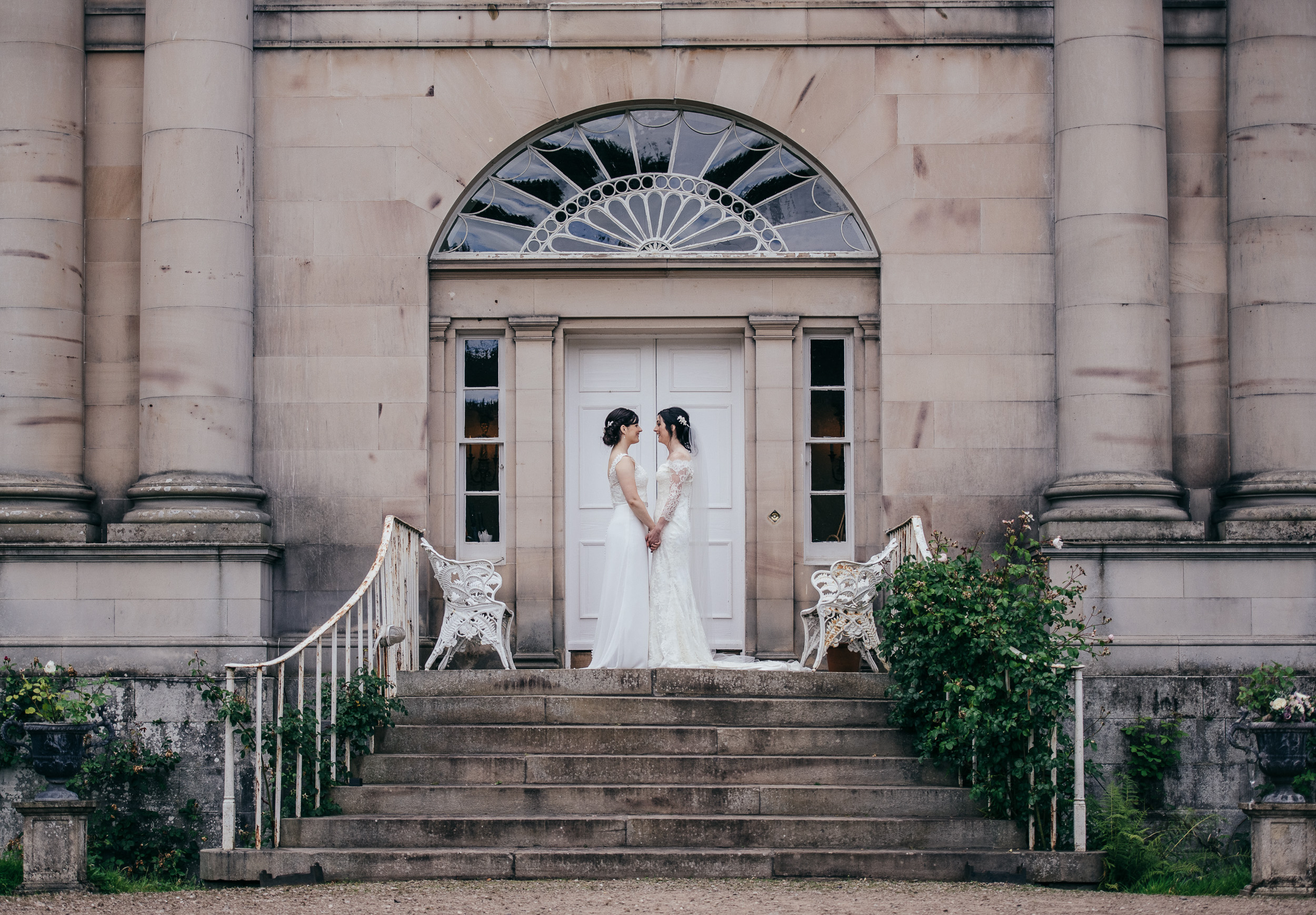 Lesbian wedding Byre at Inchyra