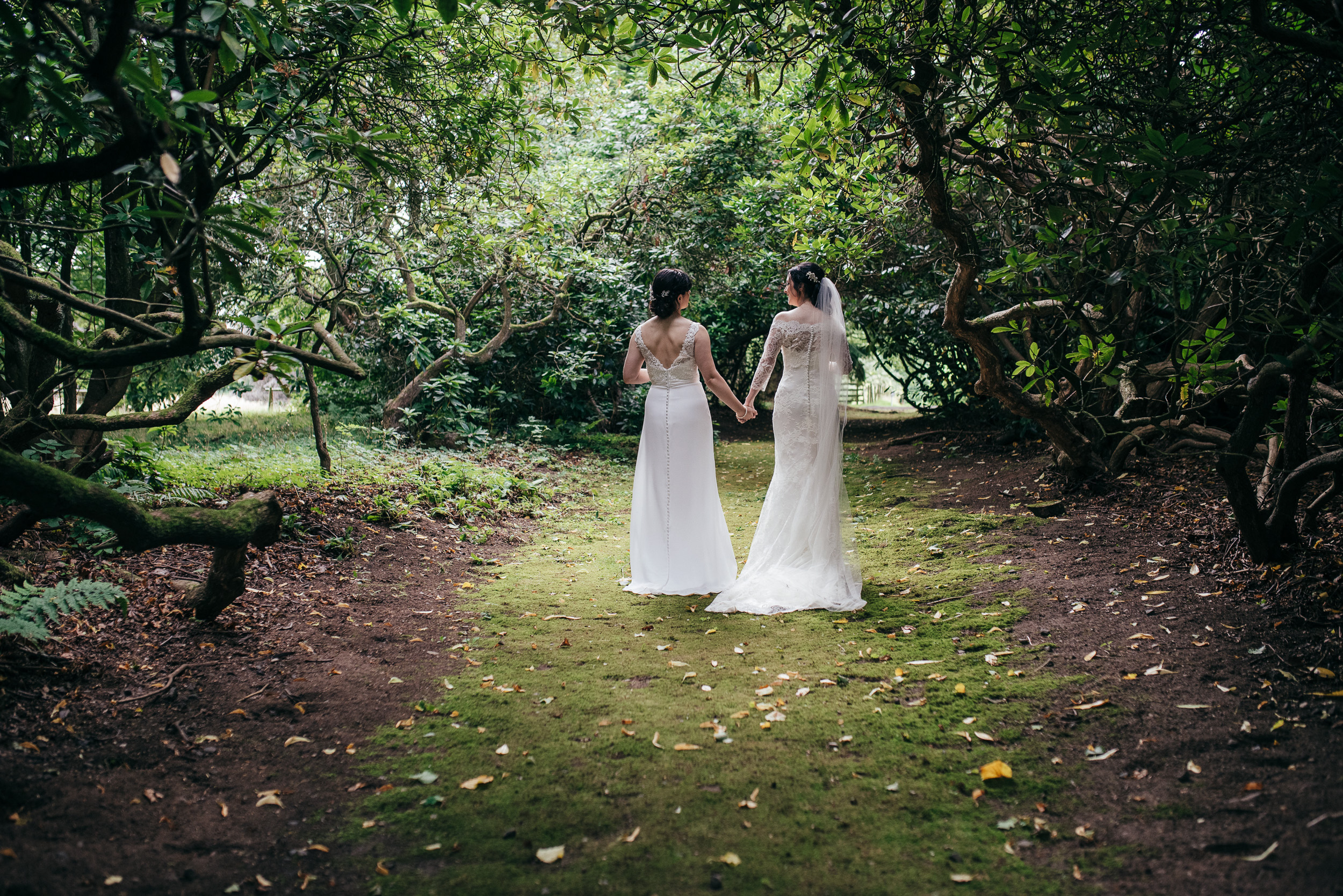 Lesbian wedding Byre at Inchyra