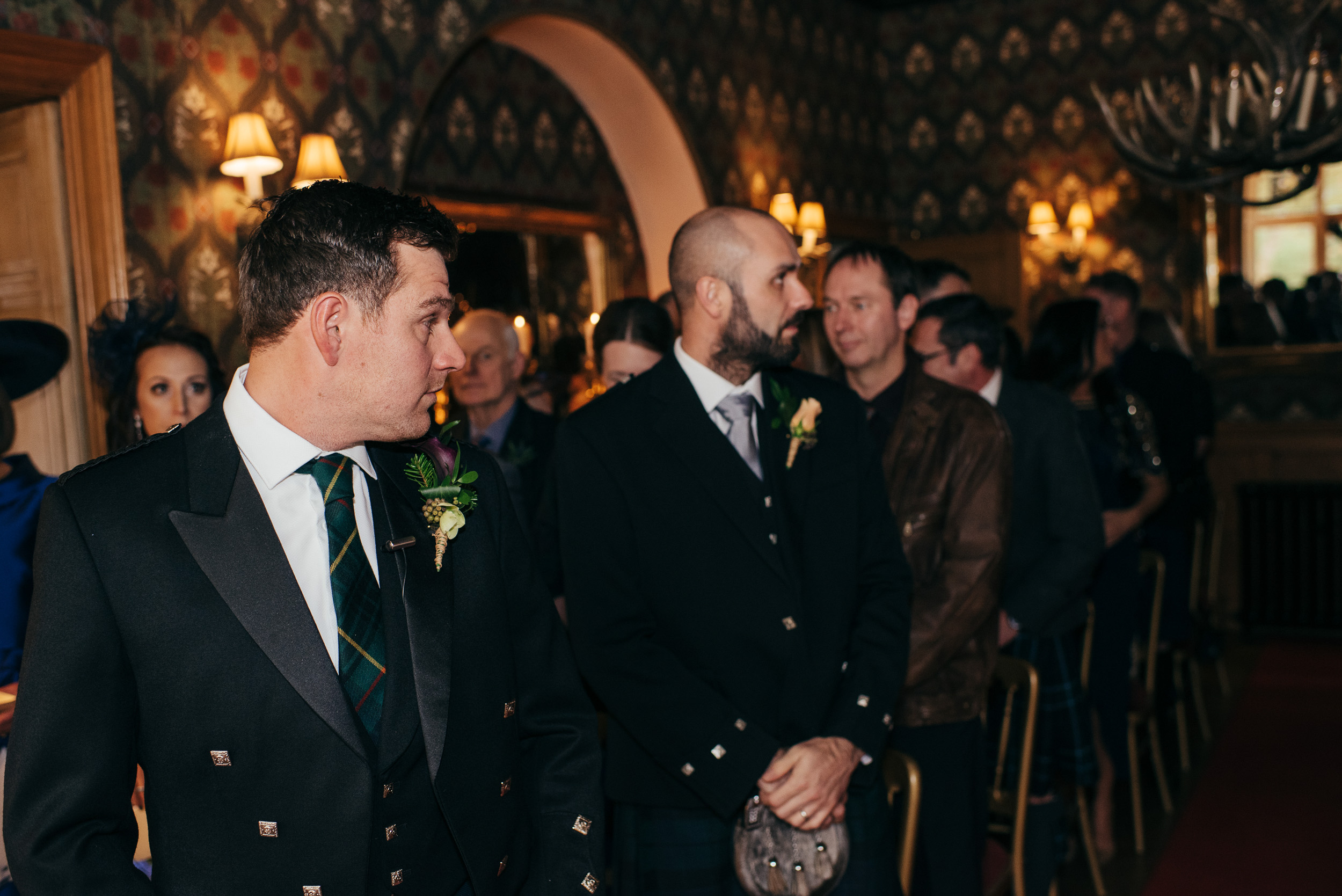 Groom reaction wedding Scotland