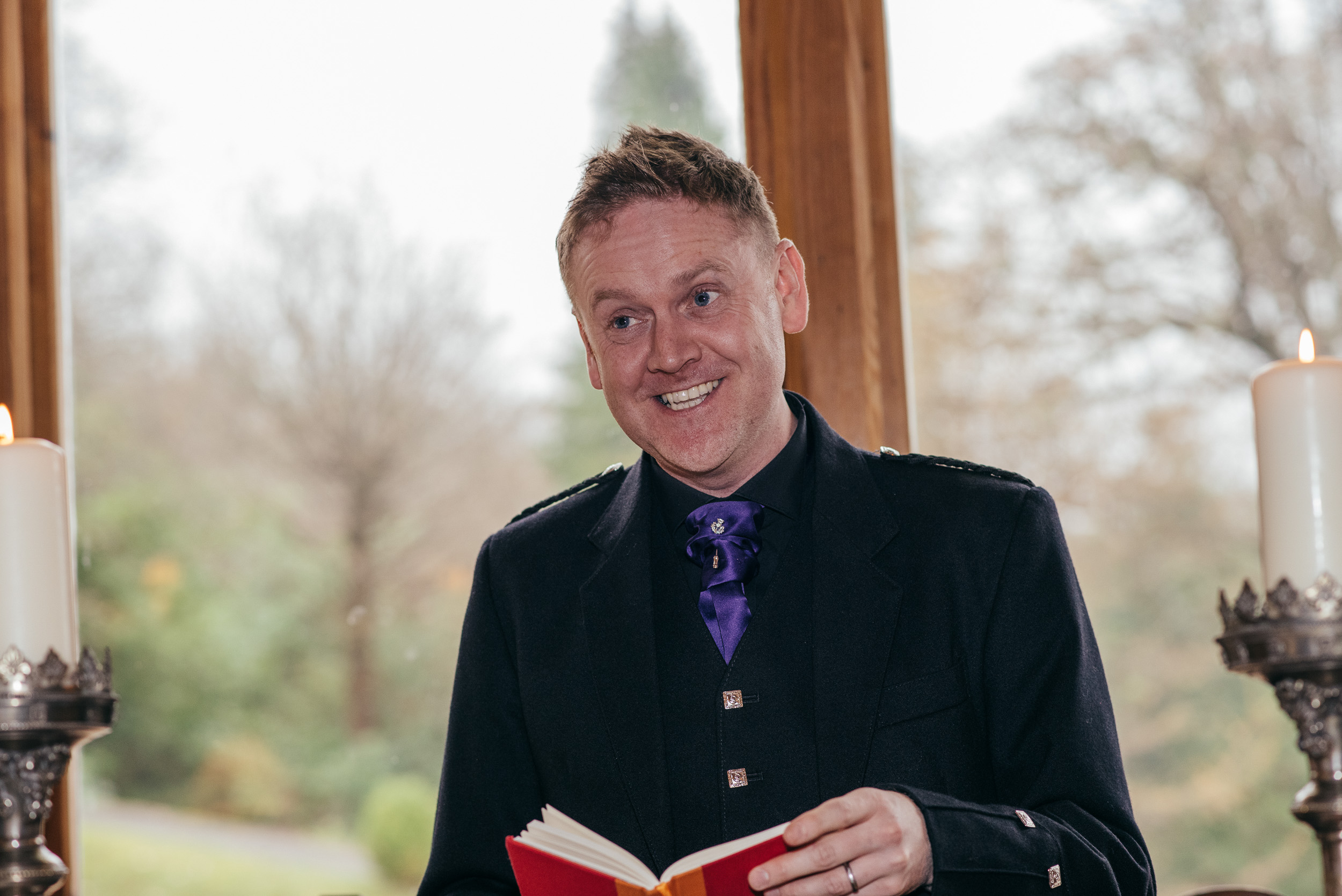 Wedding ceremony at The Lodge on Loch Goil