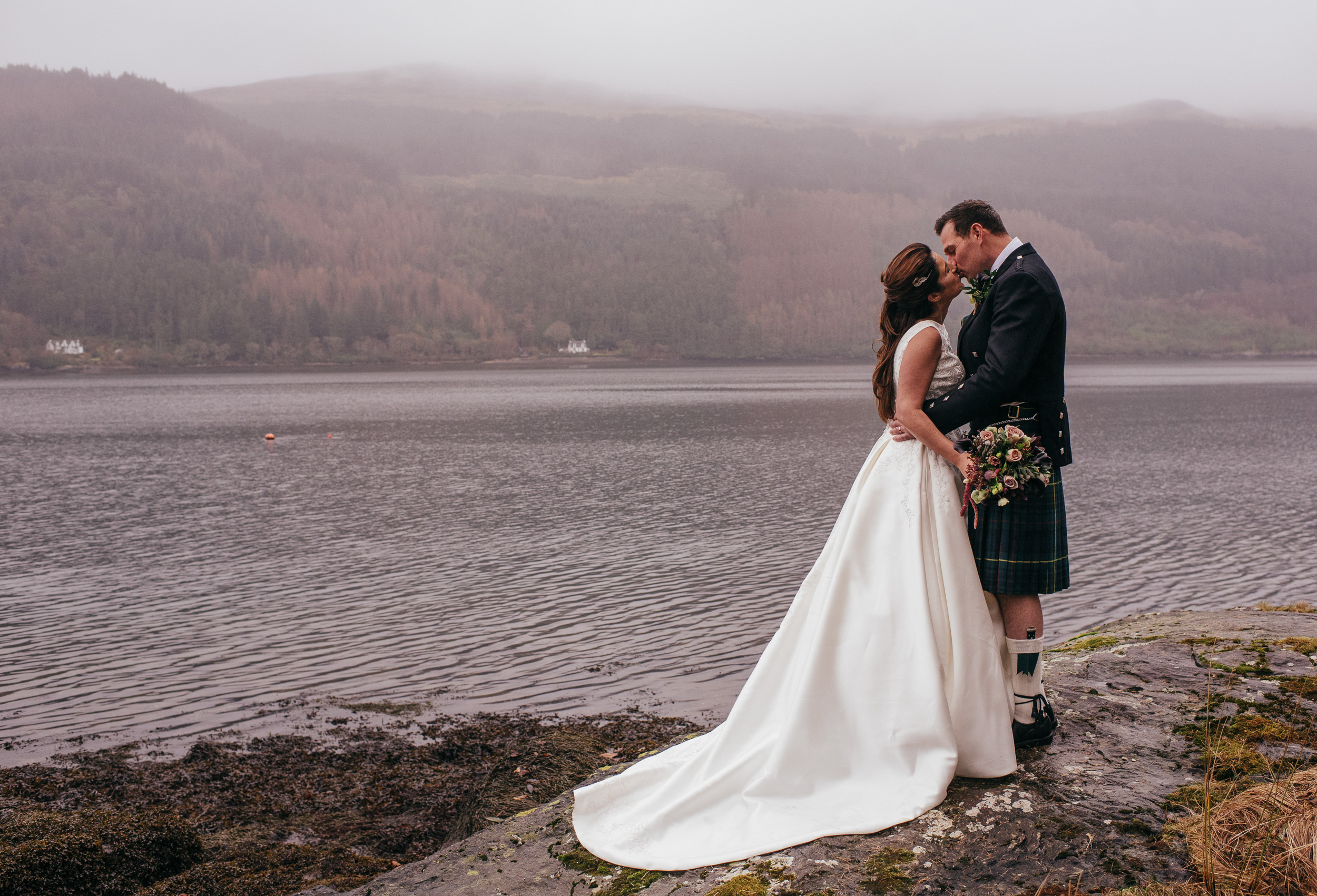 Lodge on Loch Goil - Scottish Wedding Photographer