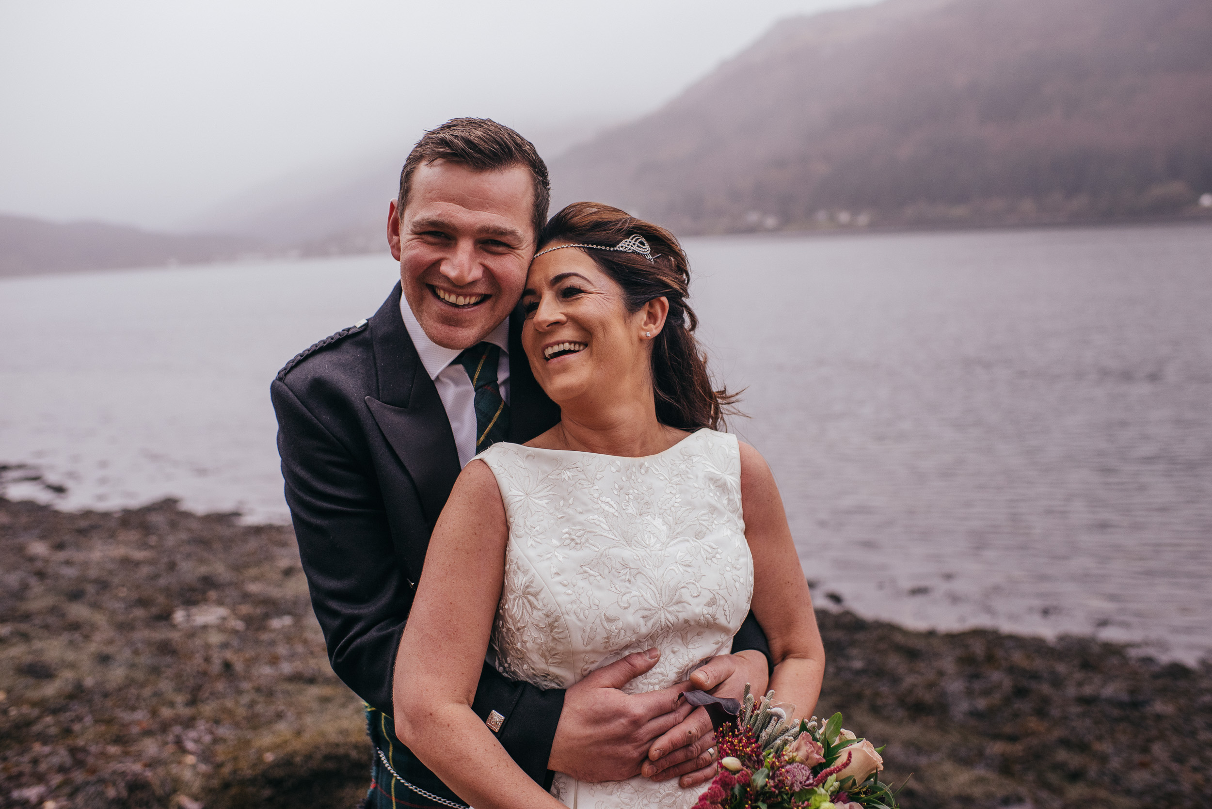 Wedding portraits The Lodge on Loch Goil