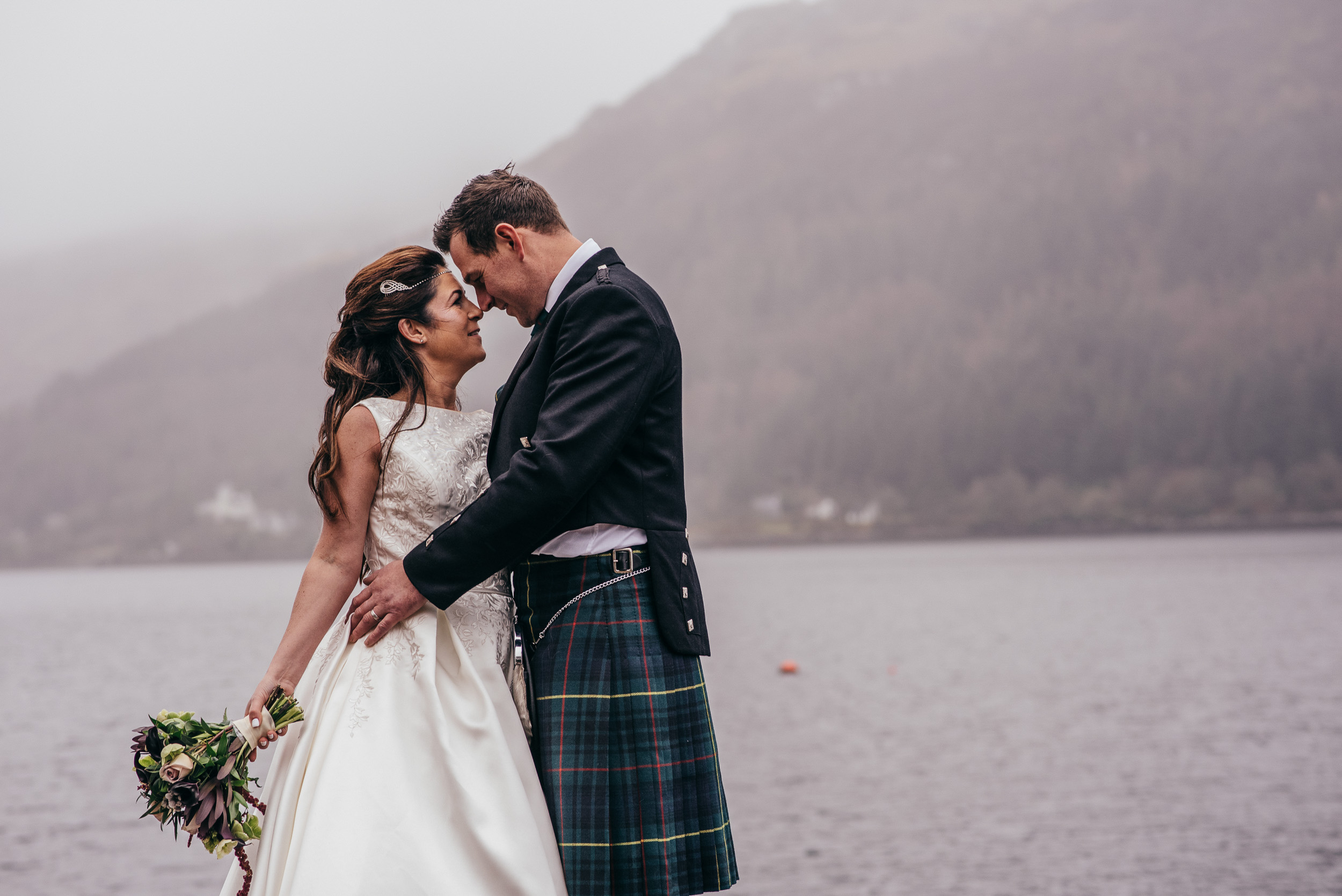 Wedding portraits The Lodge on Loch Goil