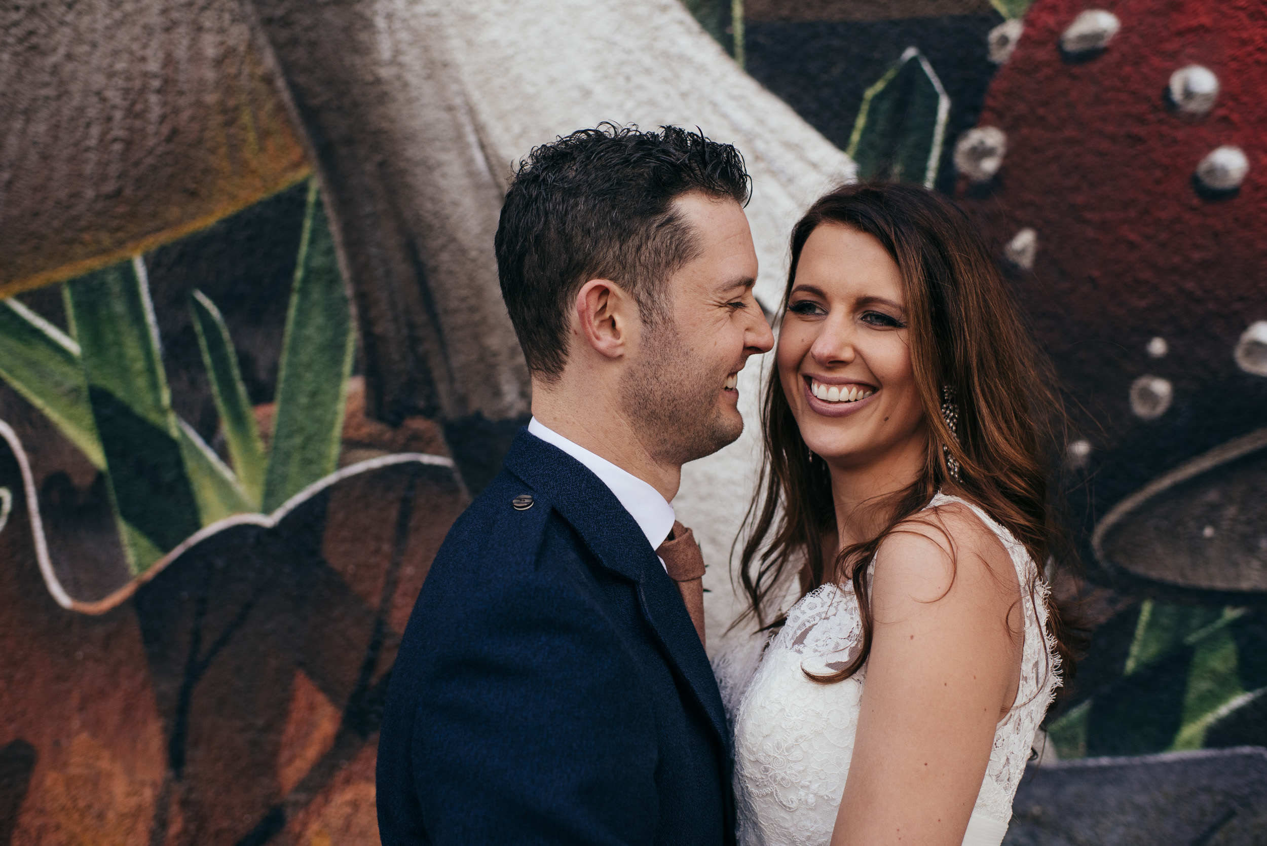 Glasgow city centre wedding portraits