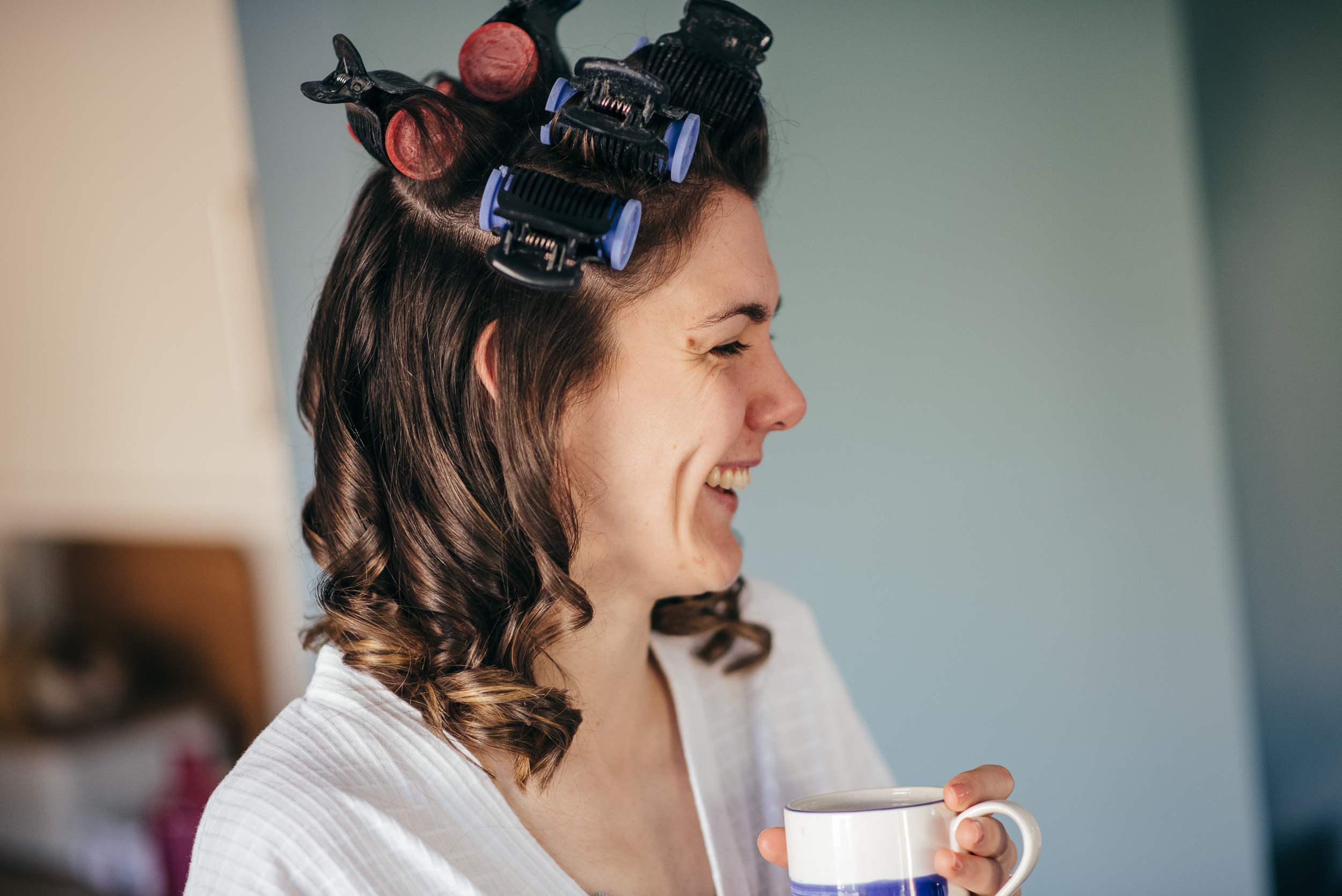 Bridal morning preparations