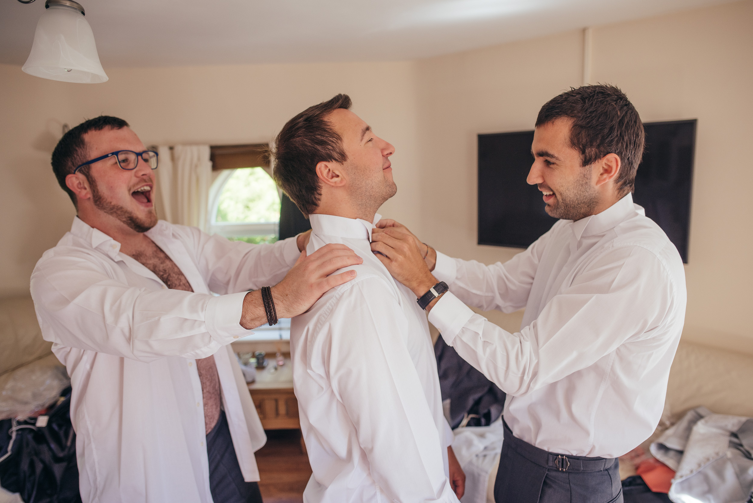 Grooms morning preparations