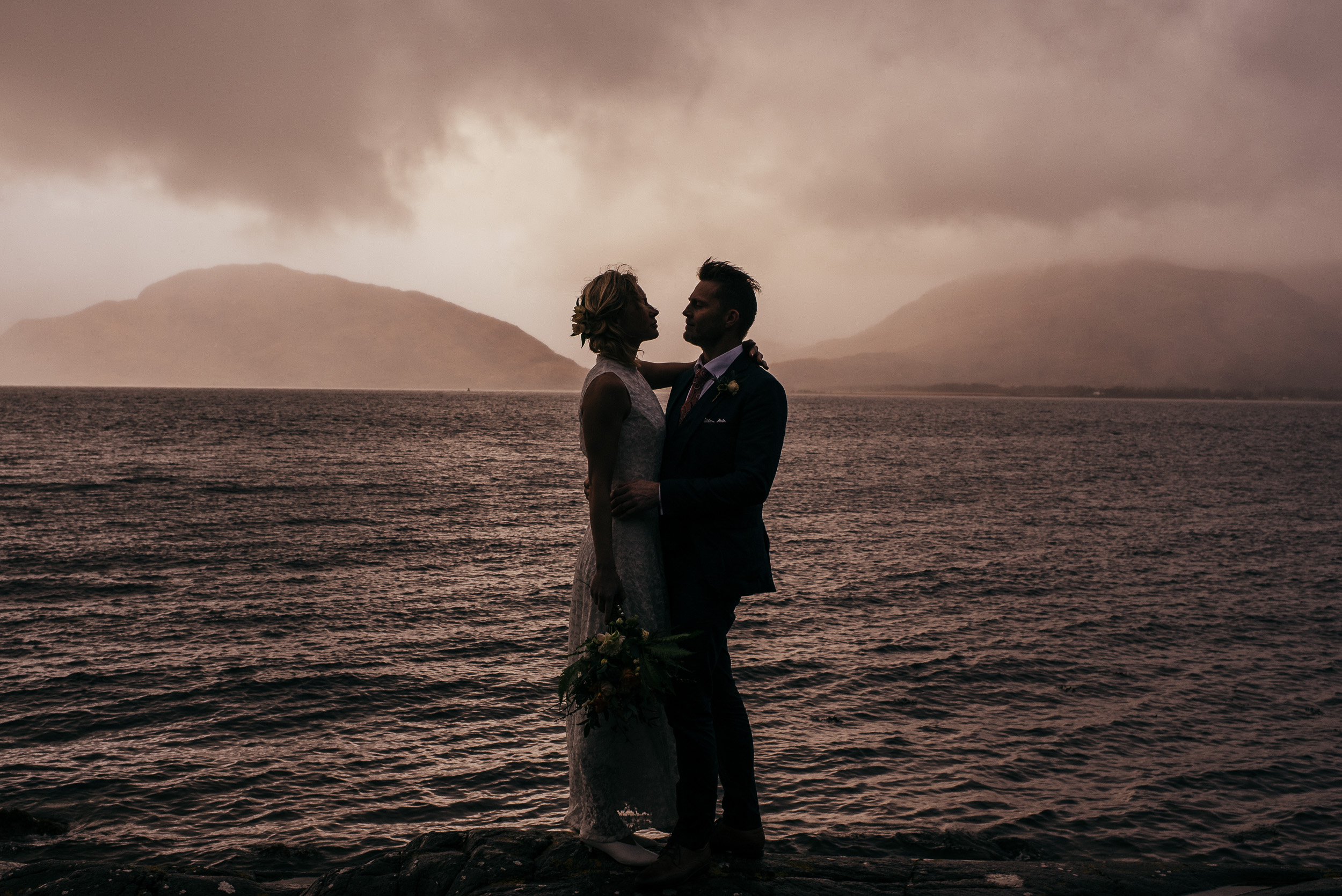 Sunset Wedding Portrait Scotland