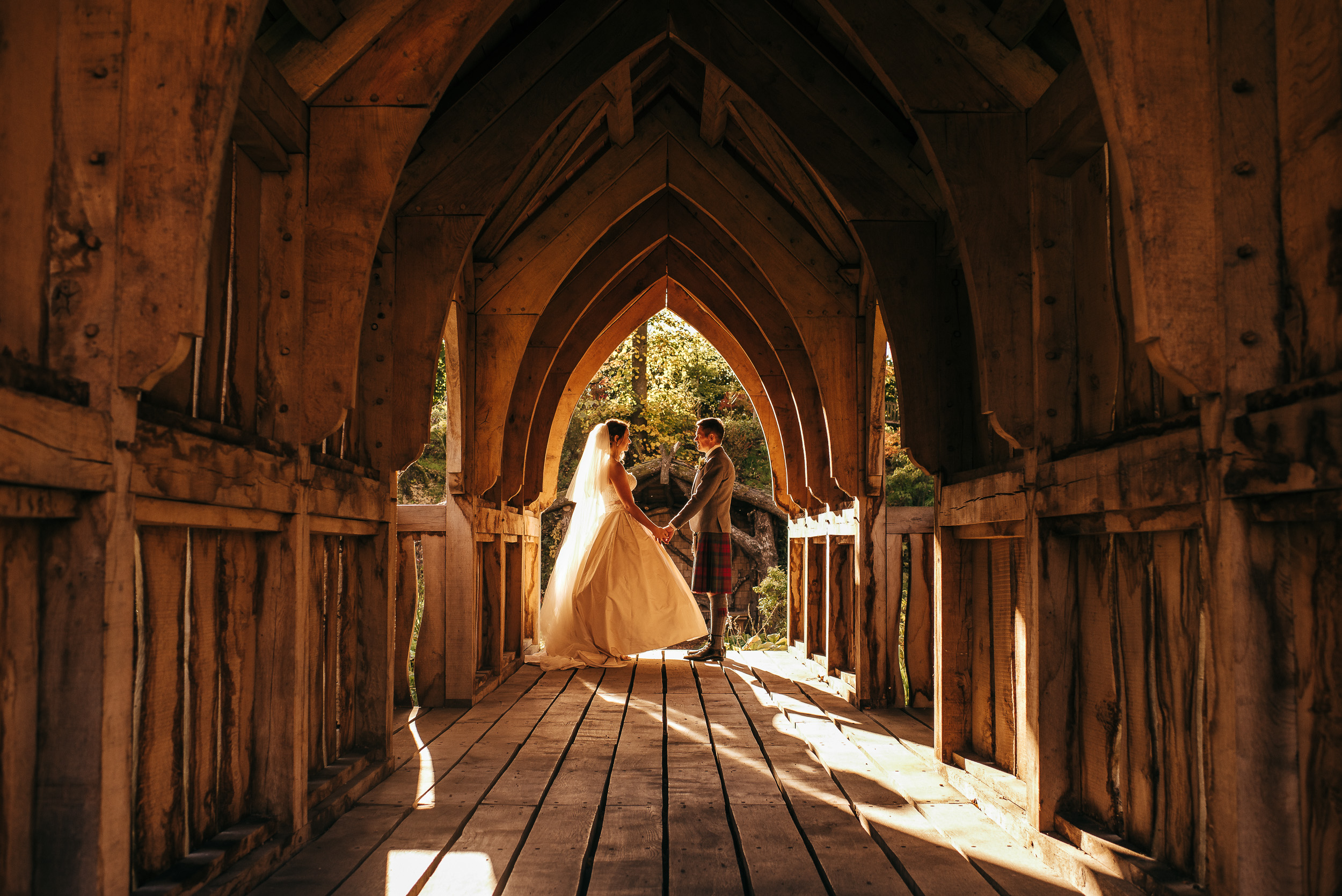 Dumfries House Bridge Wedding Portrait