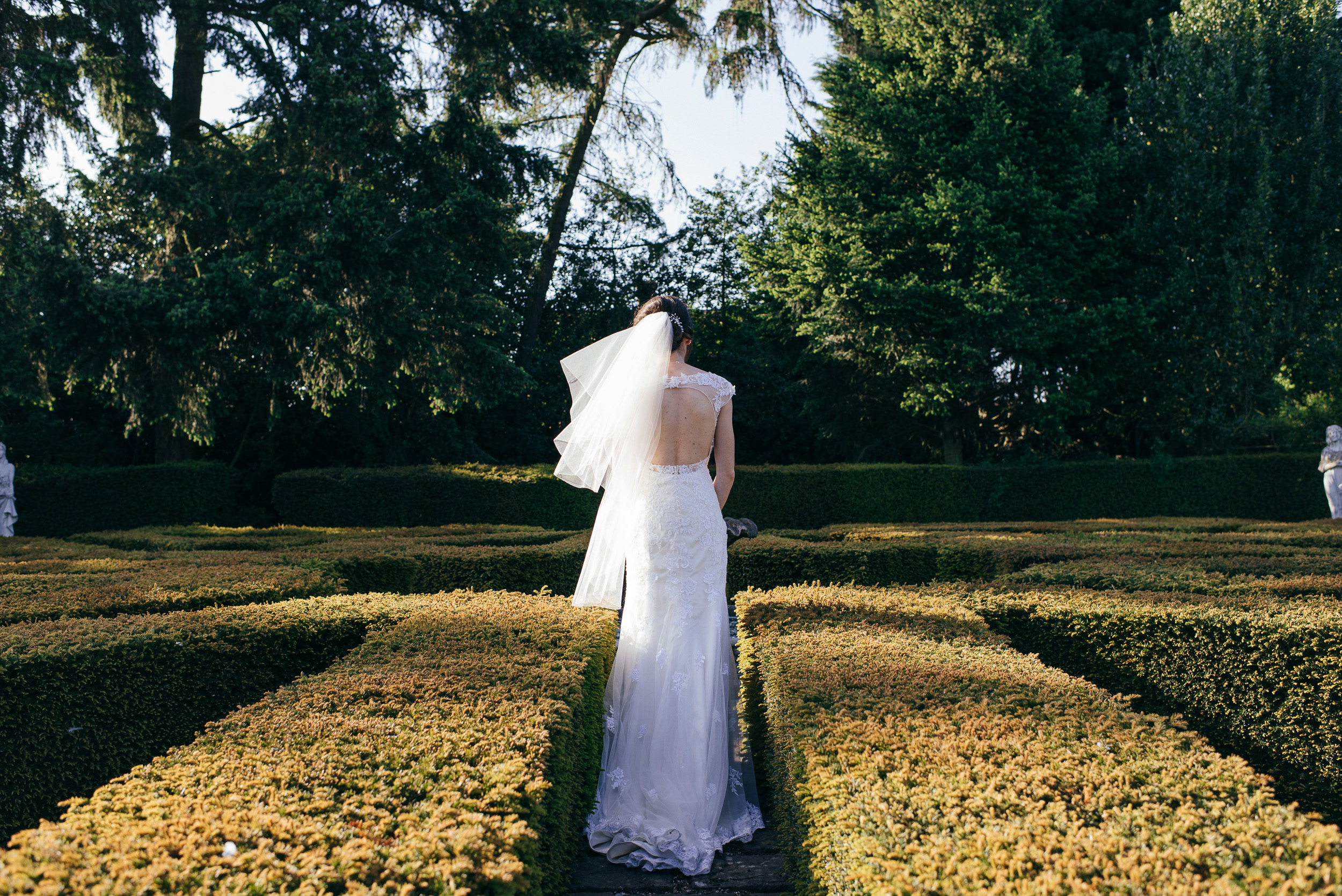 Back of bride's dress