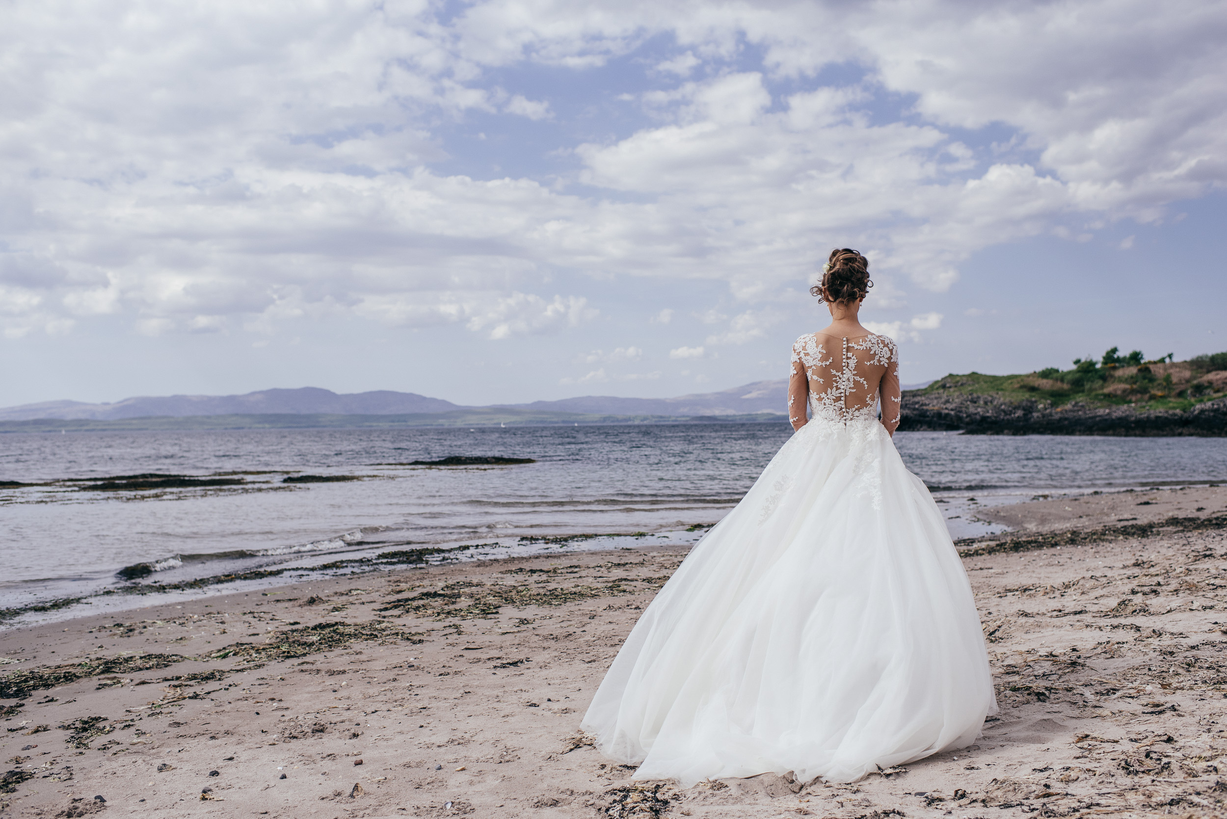 Bride portrait on beach