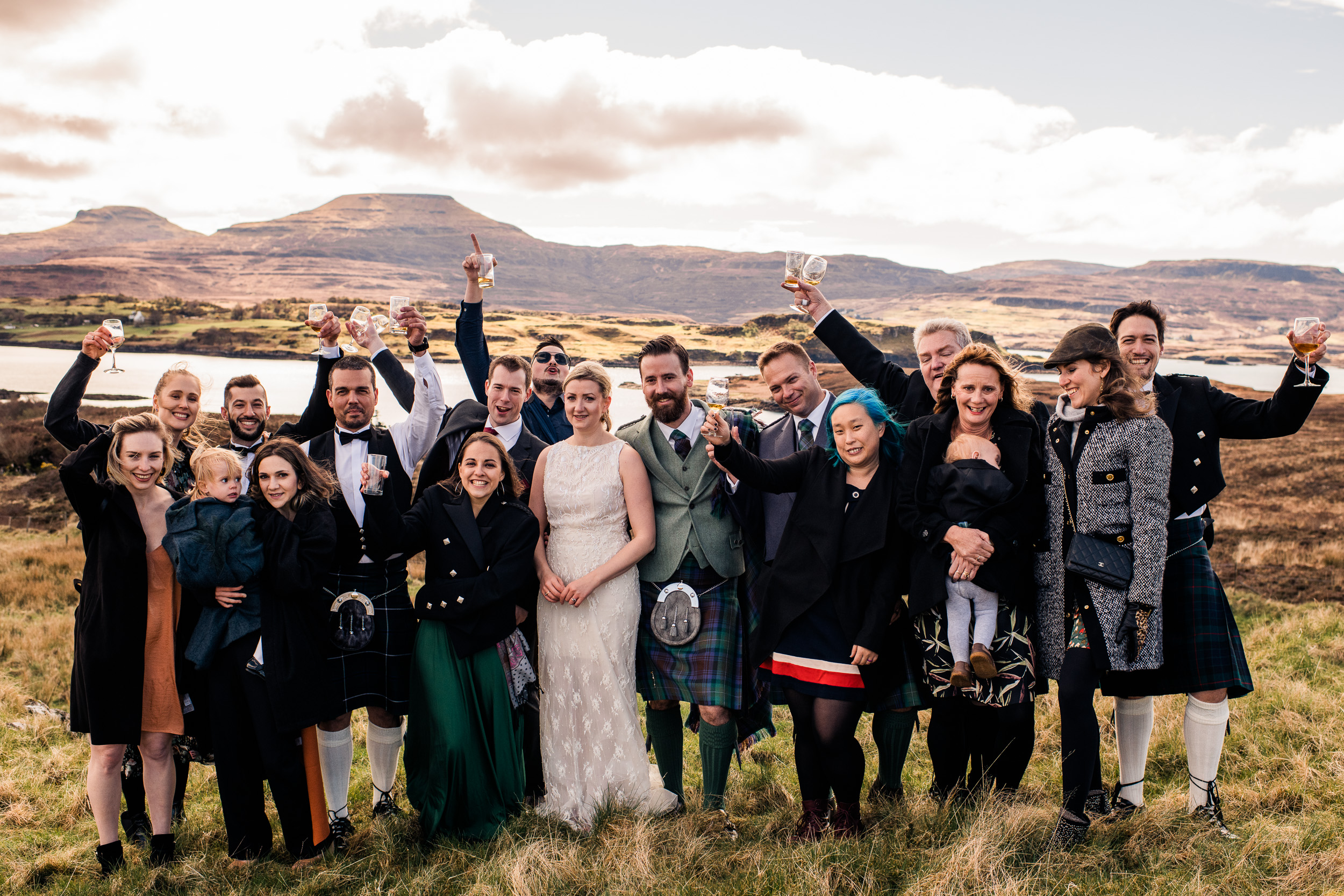Wedding party isle of skye