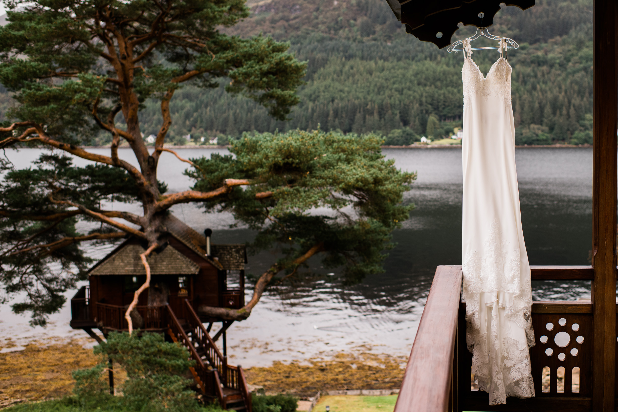 Wedding Dress Lodge on Loch Goil