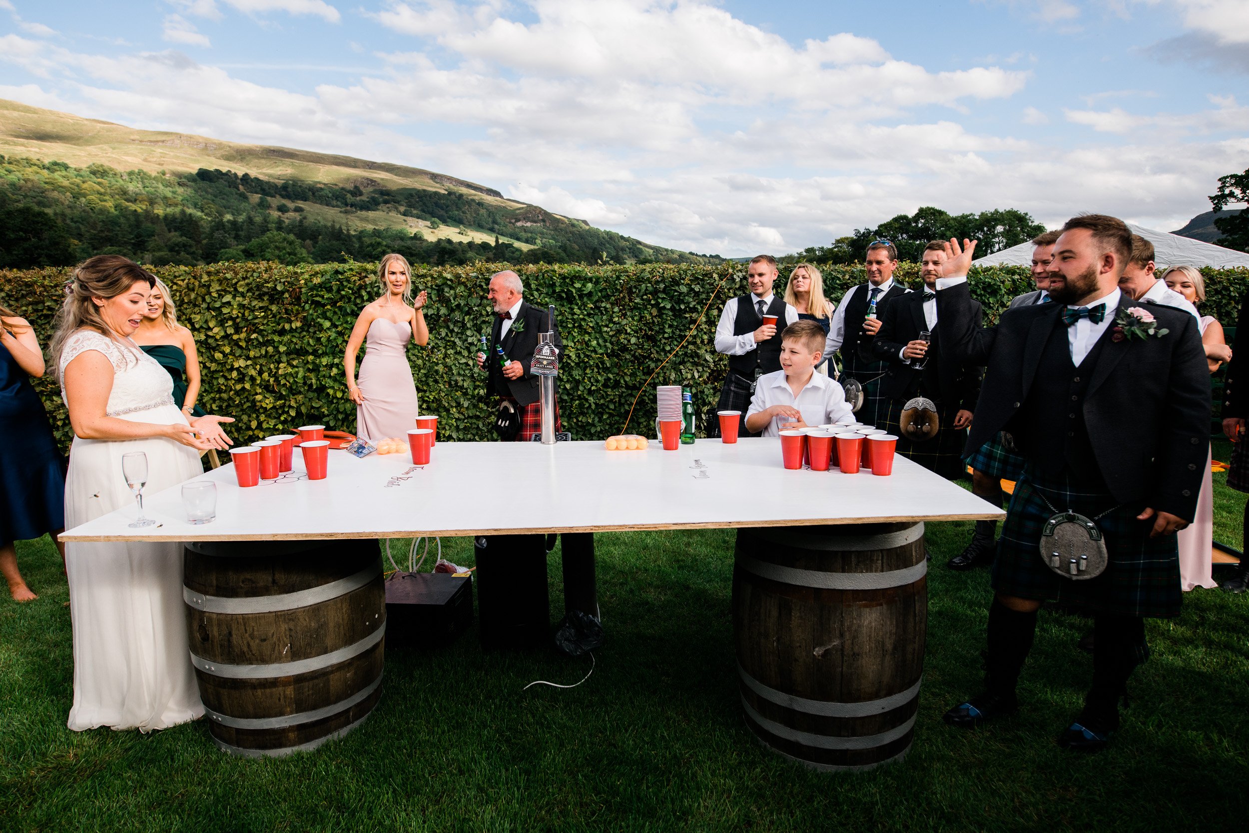 Beer pong wedding