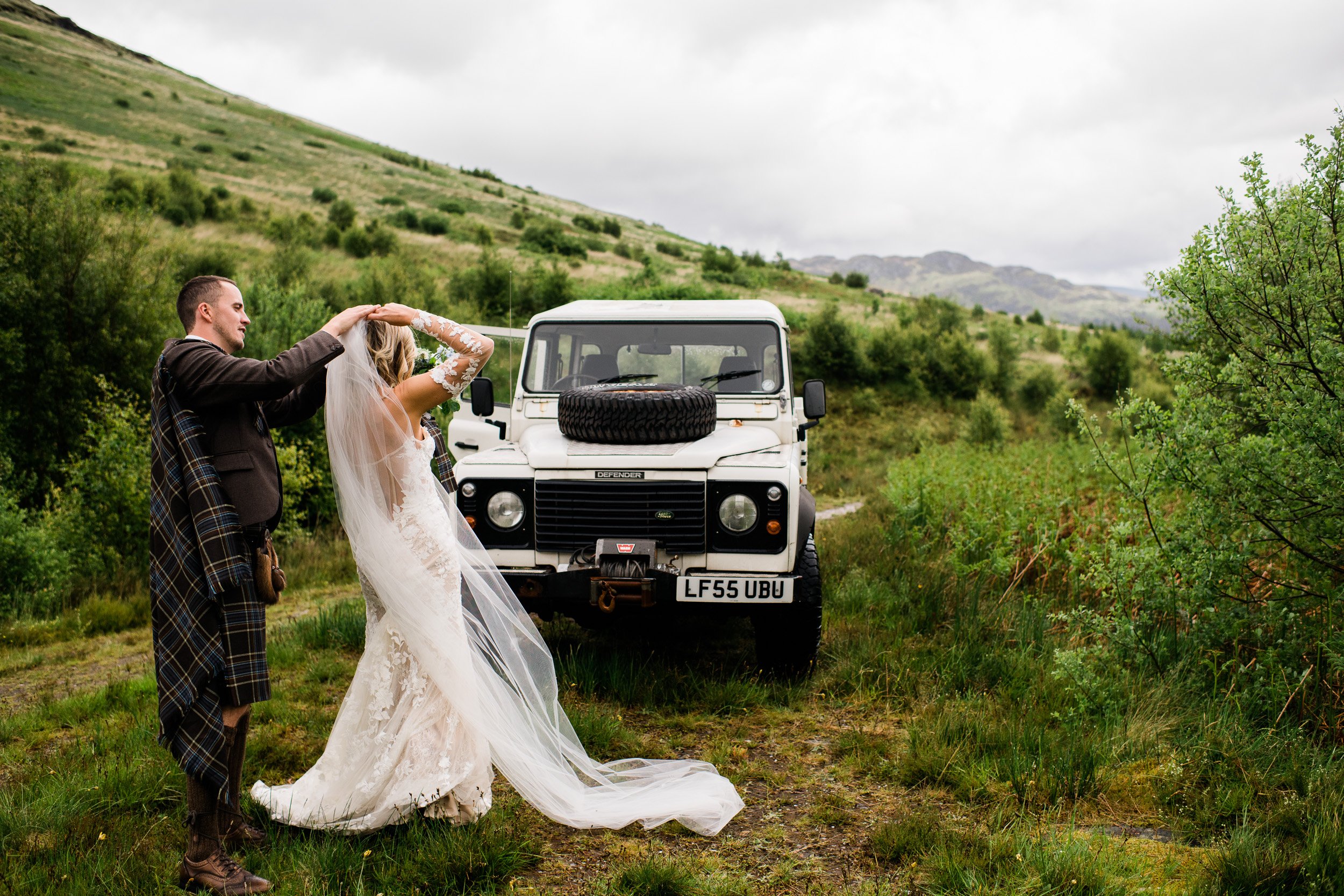 Scottish Land Rover Wedding Carrick Castle