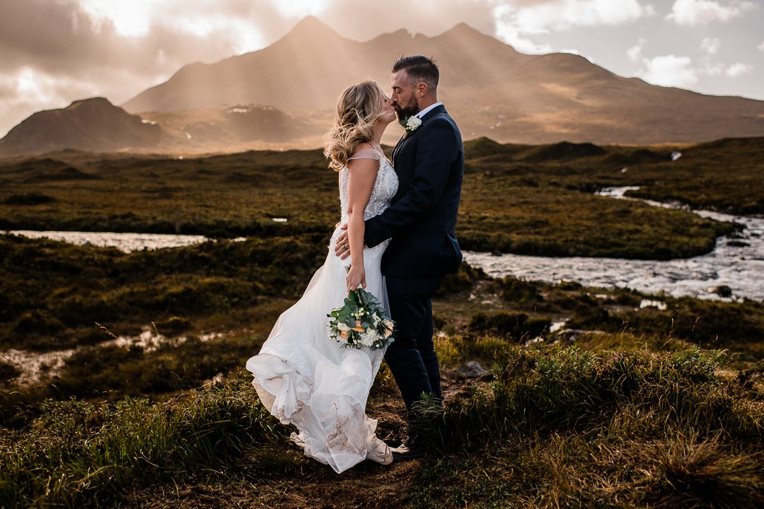 Dramatic Wedding Portrait Isle of Skye