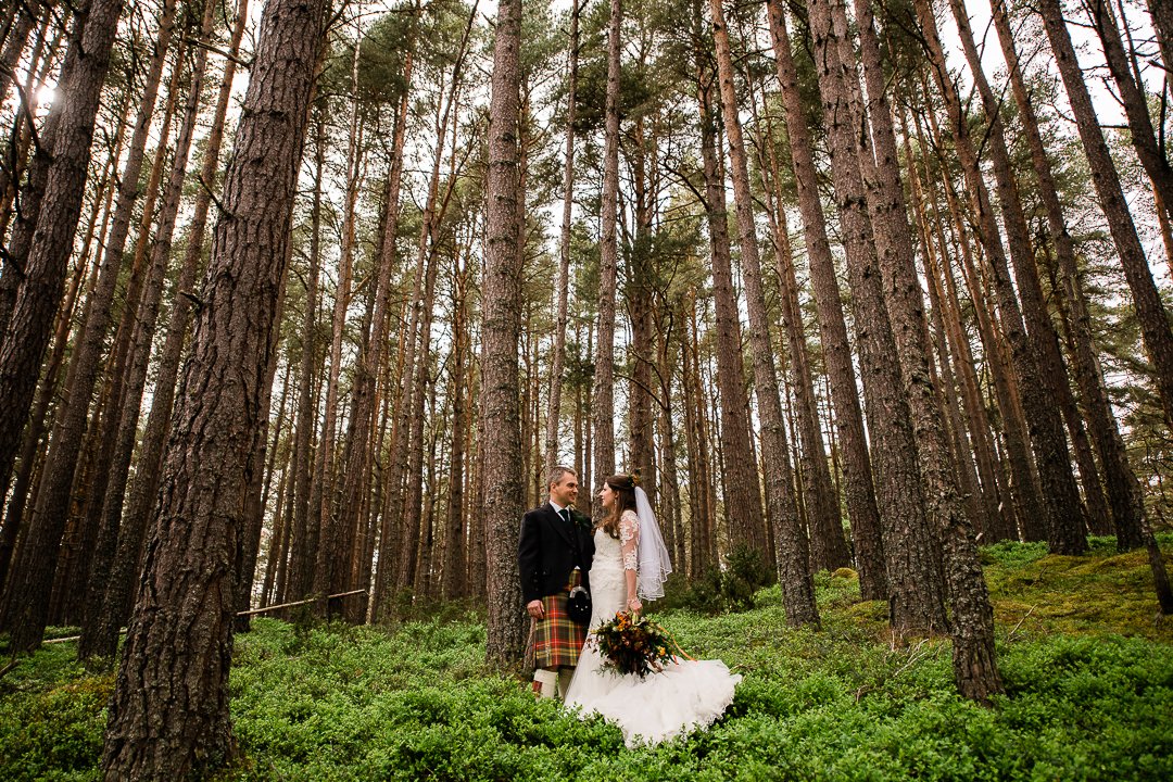 Woodland wedding Scotland