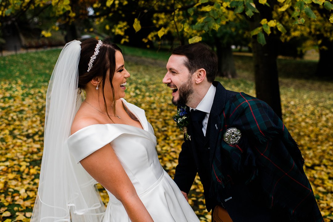 Joyful wedding photography Edinburgh