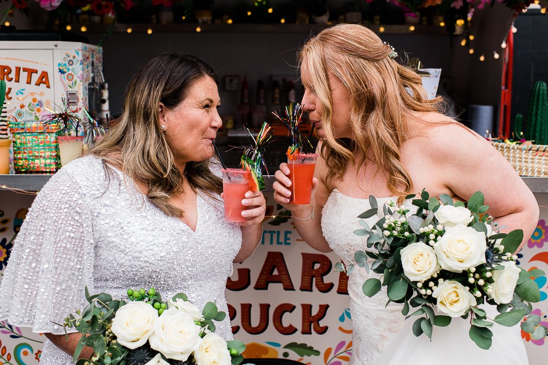 Same sex wedding cocktails