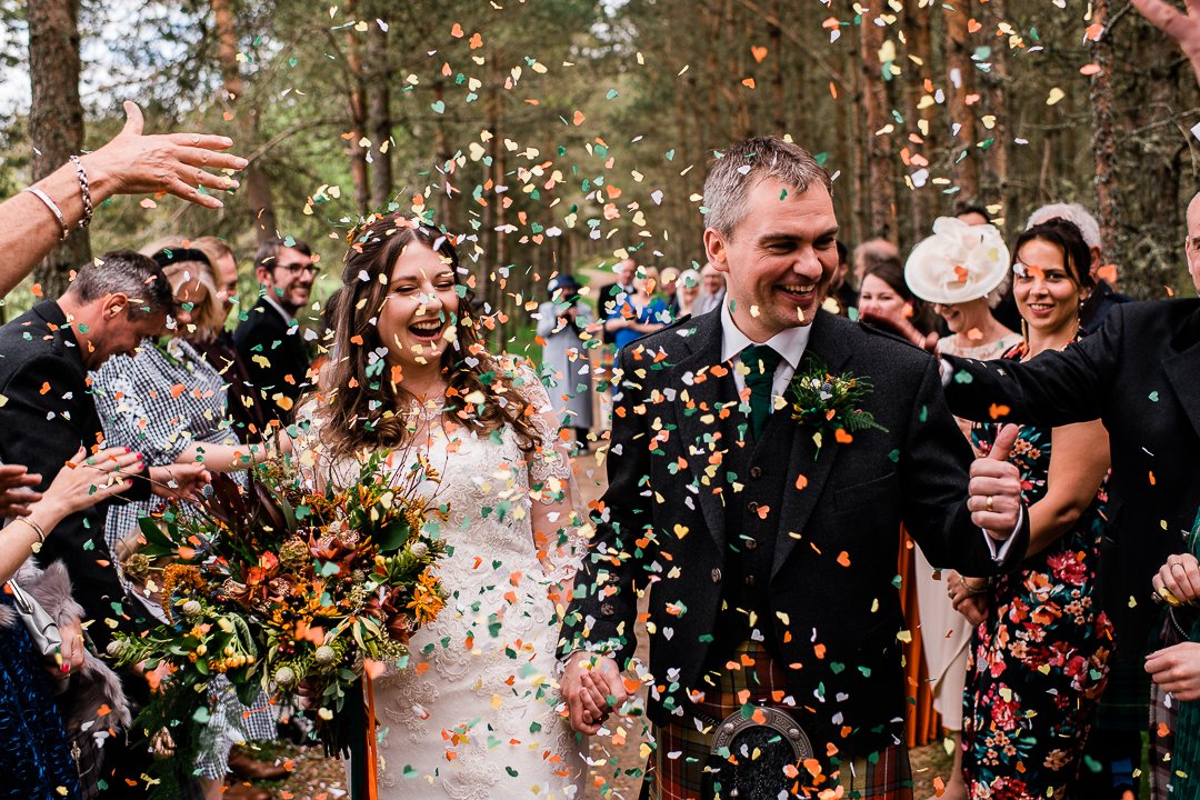 Woodland wedding confetti 
