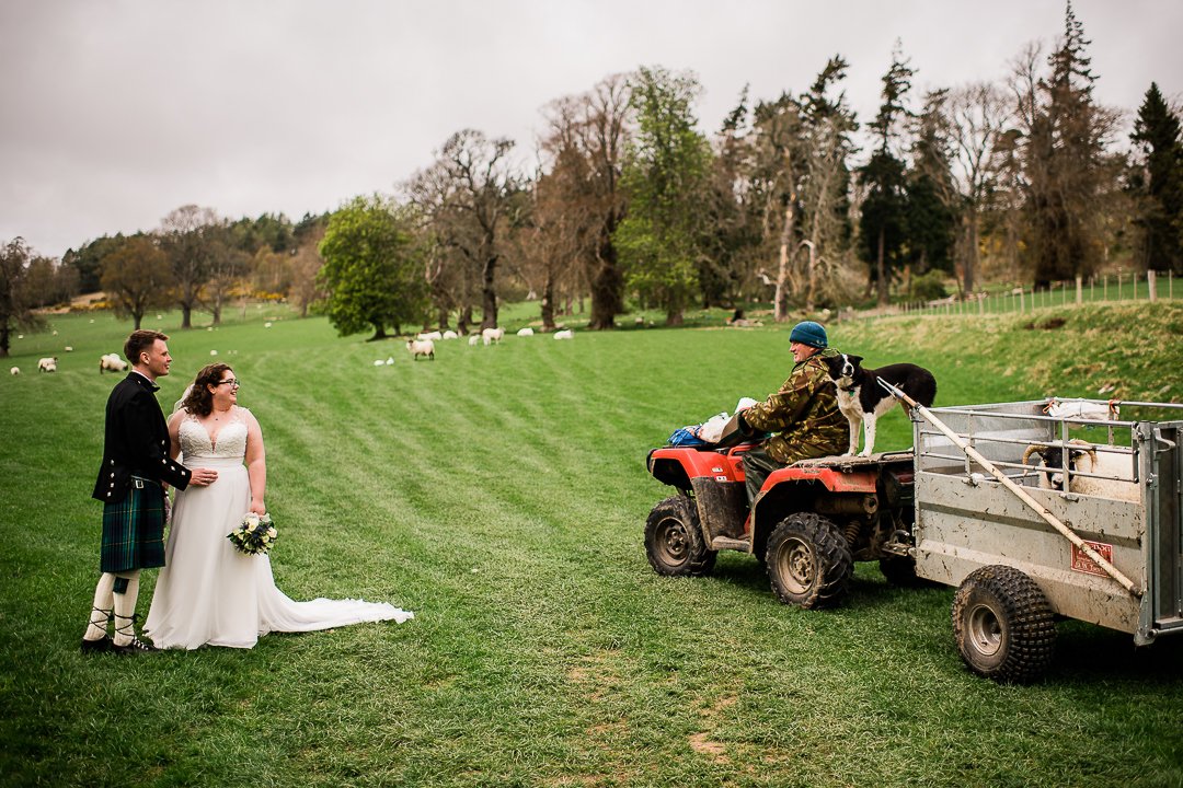 Farm wedding Scotland