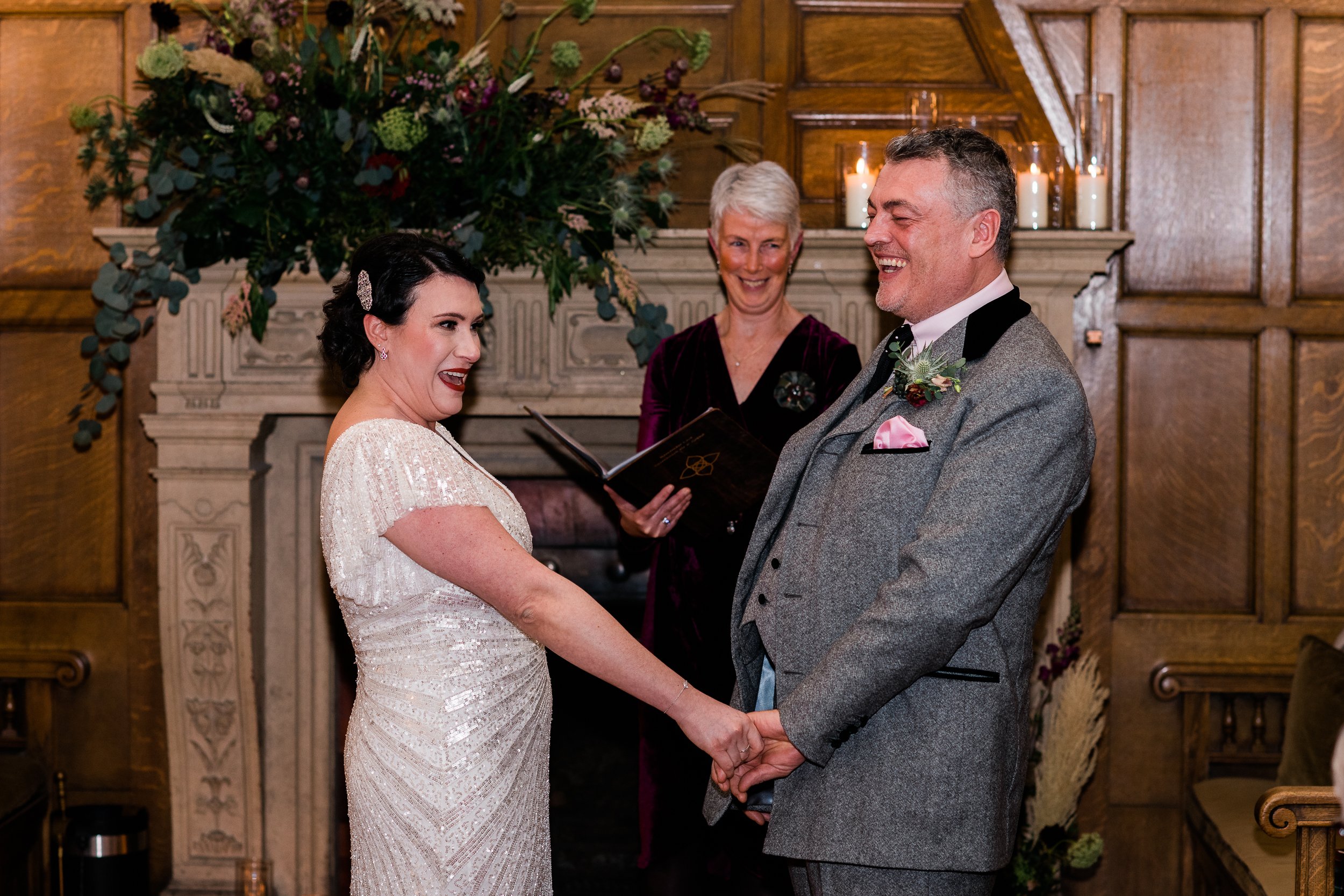 Bride and Groom vows at Inglewood House