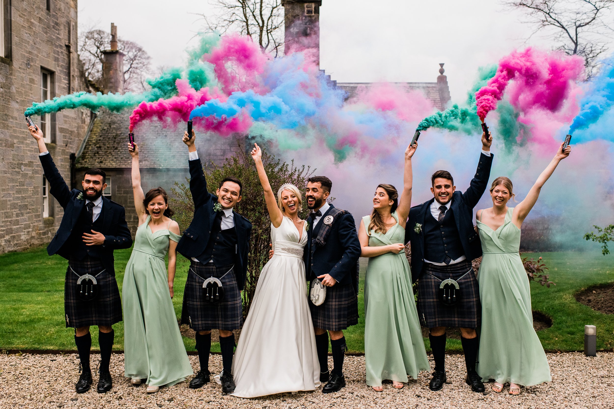 Smoke Bombs at Carlowrie Castle