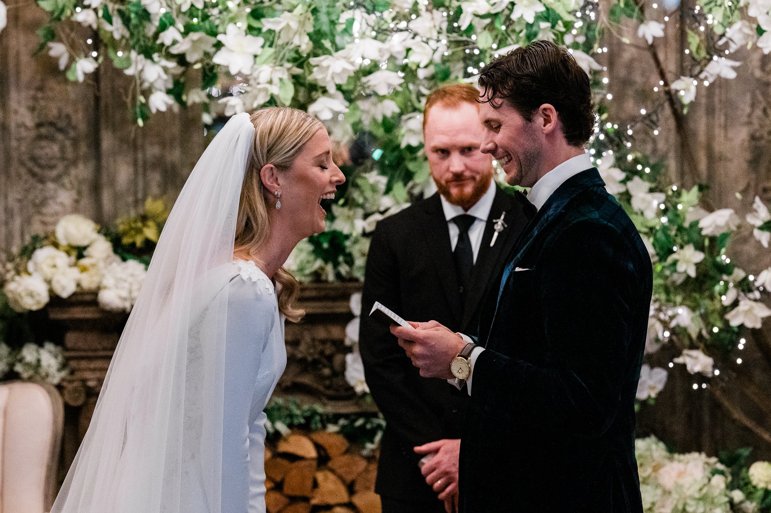 wedding ceremony at branxholm park