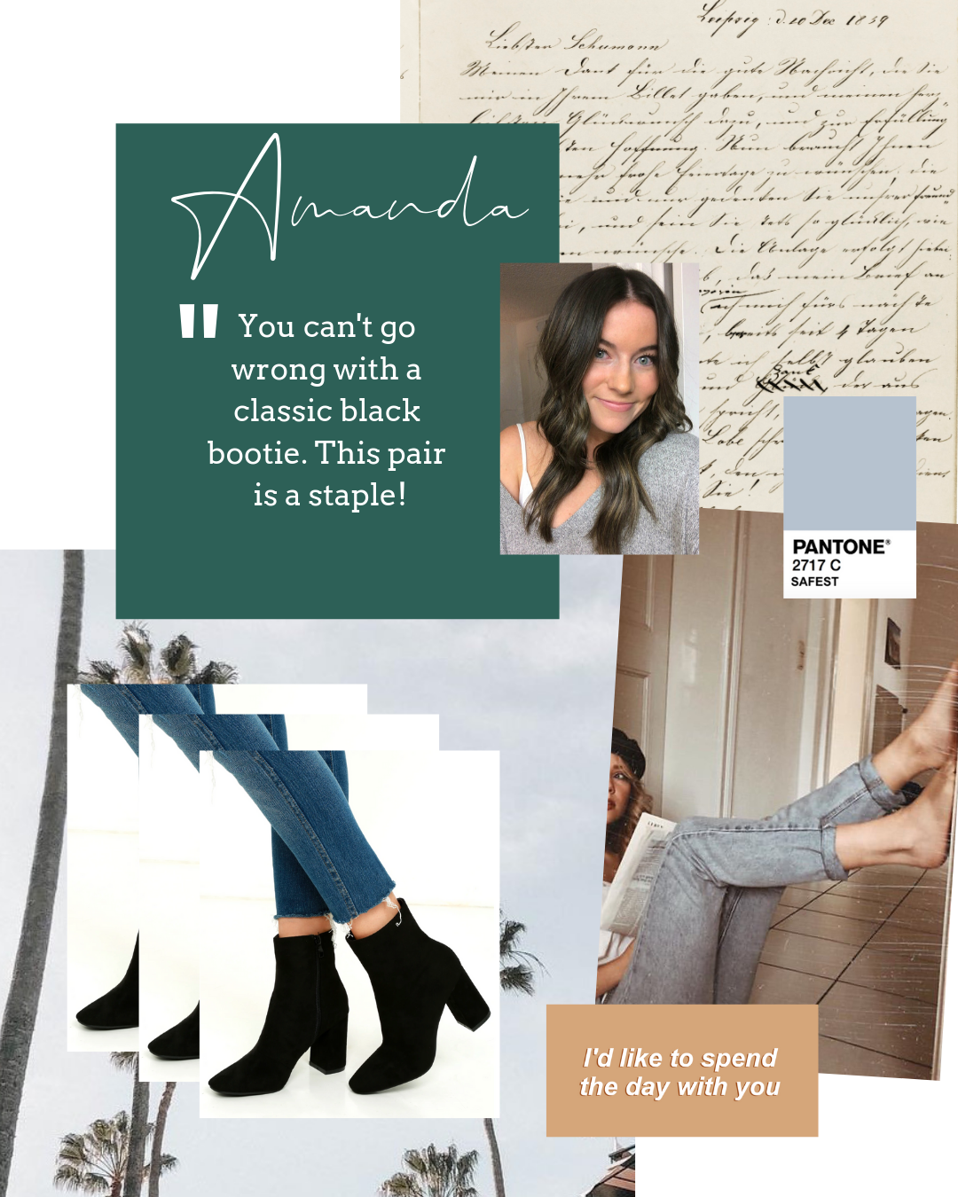 Amanda has been rocking her mid-calf black booties from Lulus , and she looks like she came straight out of a commercial thanks to her Moroccan penetrating oil for dry ends.