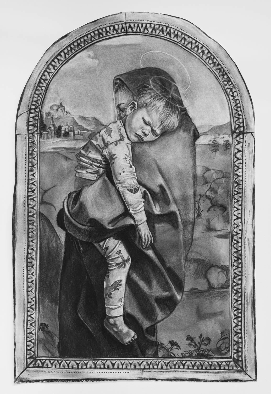Rachamim Diptych, Charcoal on Paper, 2025-03.jpg