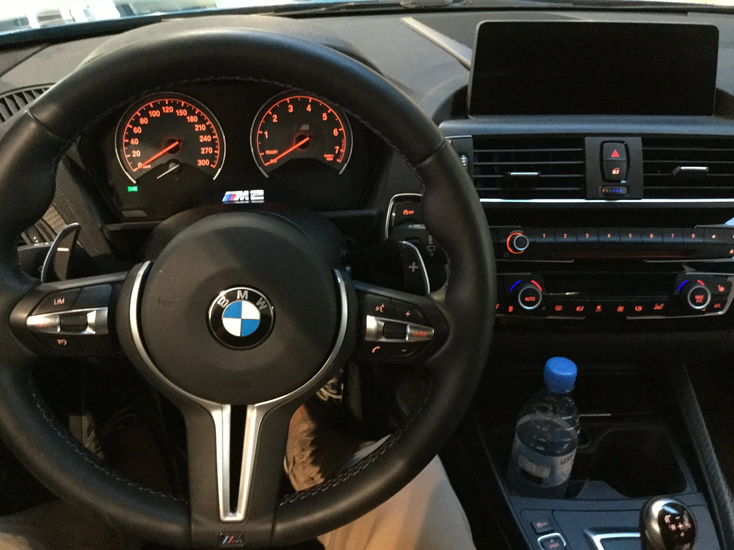 Inside the BMW //M2. Clean lines, precise all around. 
