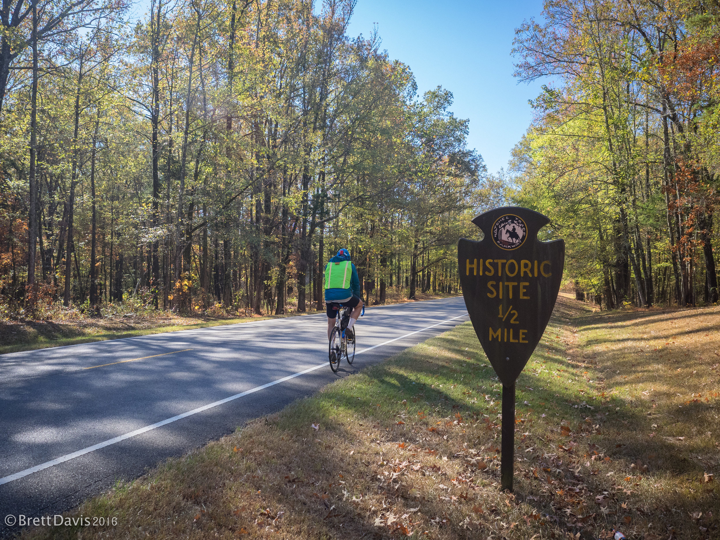 The Trace is dotted with many stopping points to take a walk through history .