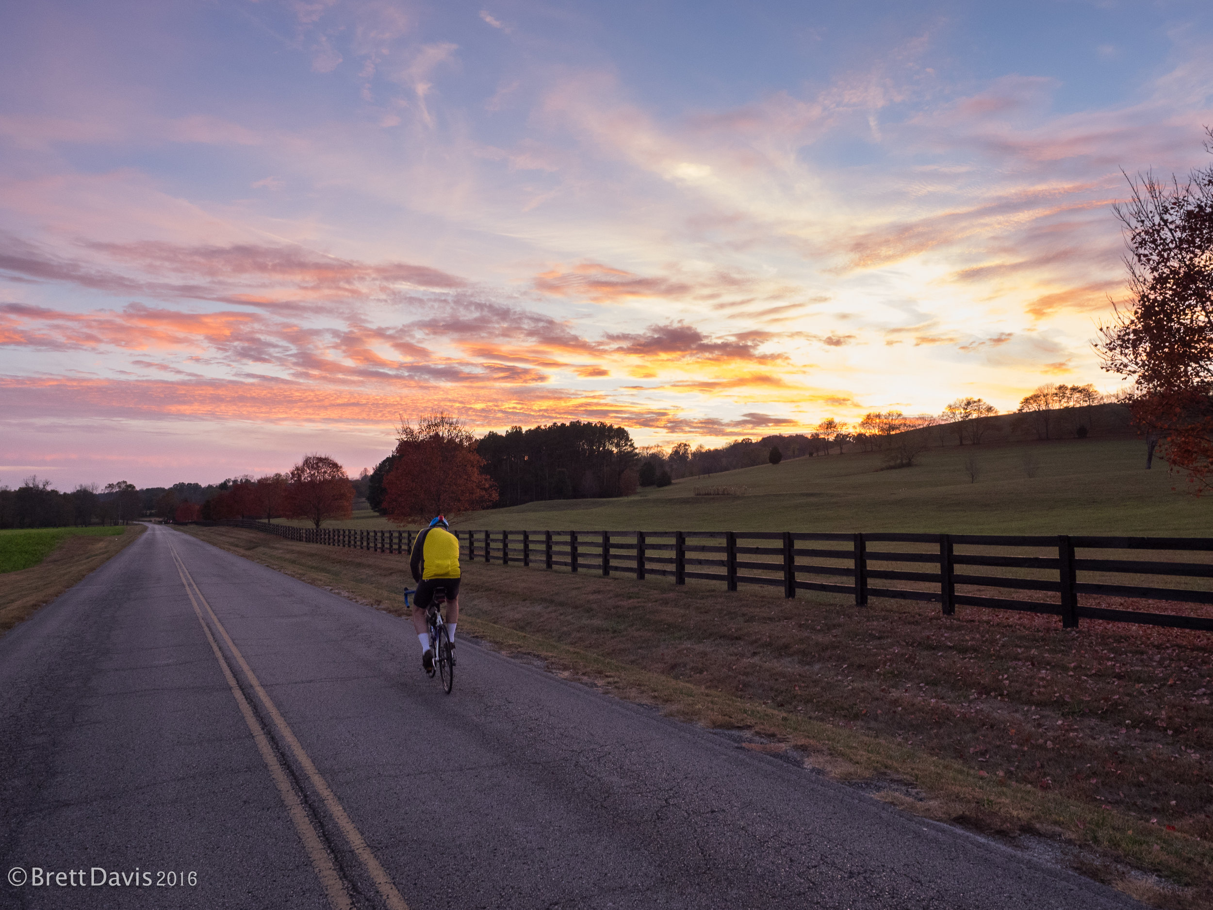 The Tennessee sky was on fire as we finished the initial afternoon of riding. 