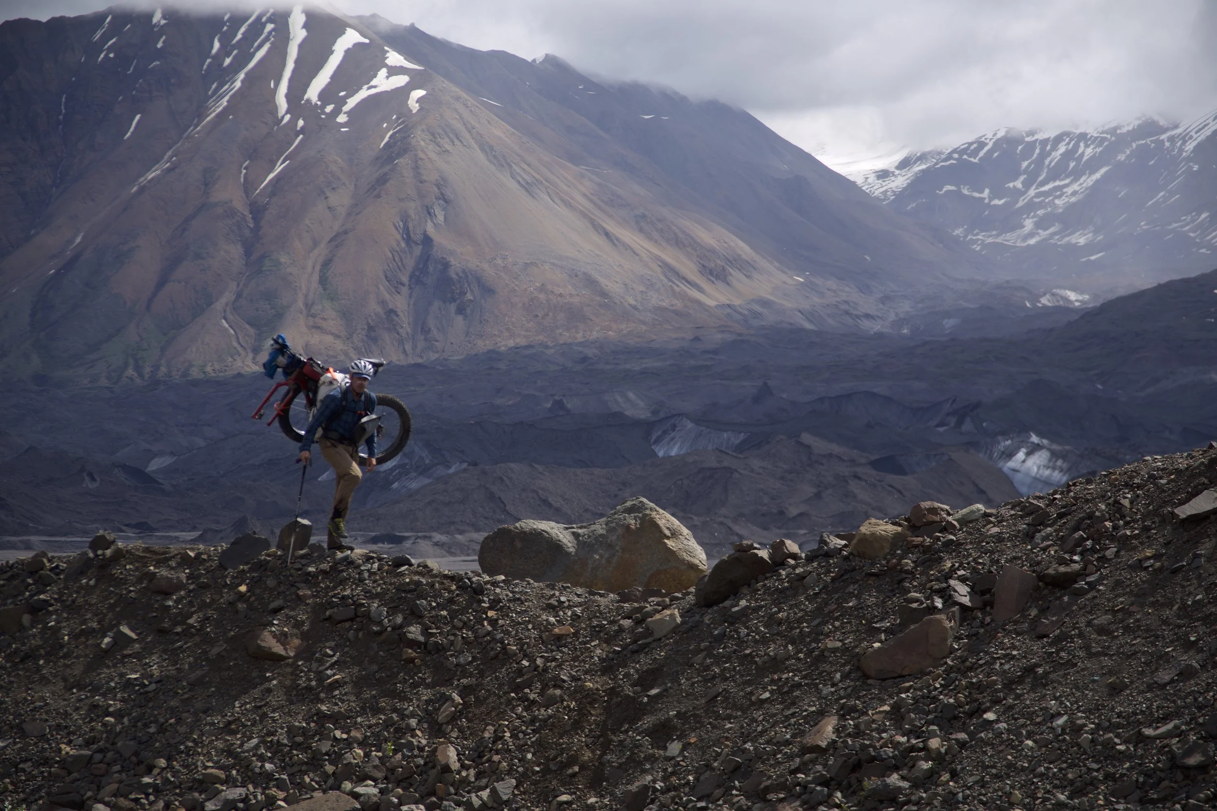 Bedrock Ambassador Brett Davis gives a whole new meaning to "bikepacking". Photo: Mike Curiak