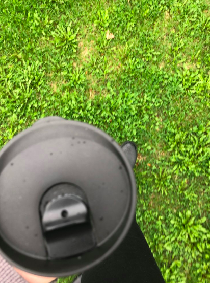 A subpar picture of my (yup) coffee during my walk back from my class.
