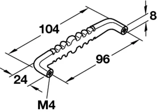 Zinc Handle Dimensions: 121.02.301